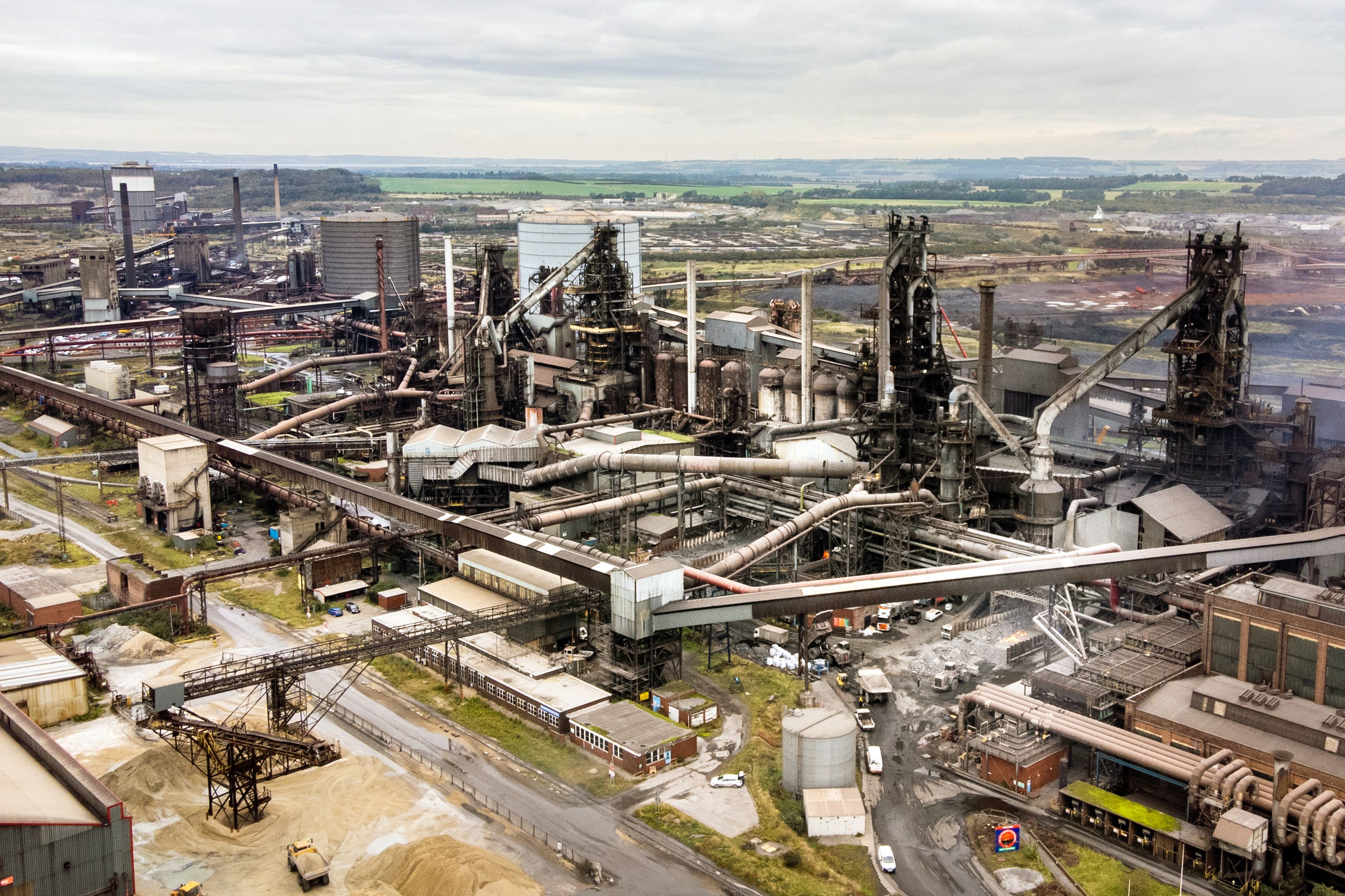 The British Steel steelworks in Scunthorpe, North Lincolnshire (PA)