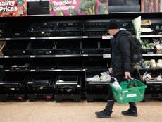 Food shortages – latest: Shelves full of fruit and veg in Ukraine as UK supermarkets ration