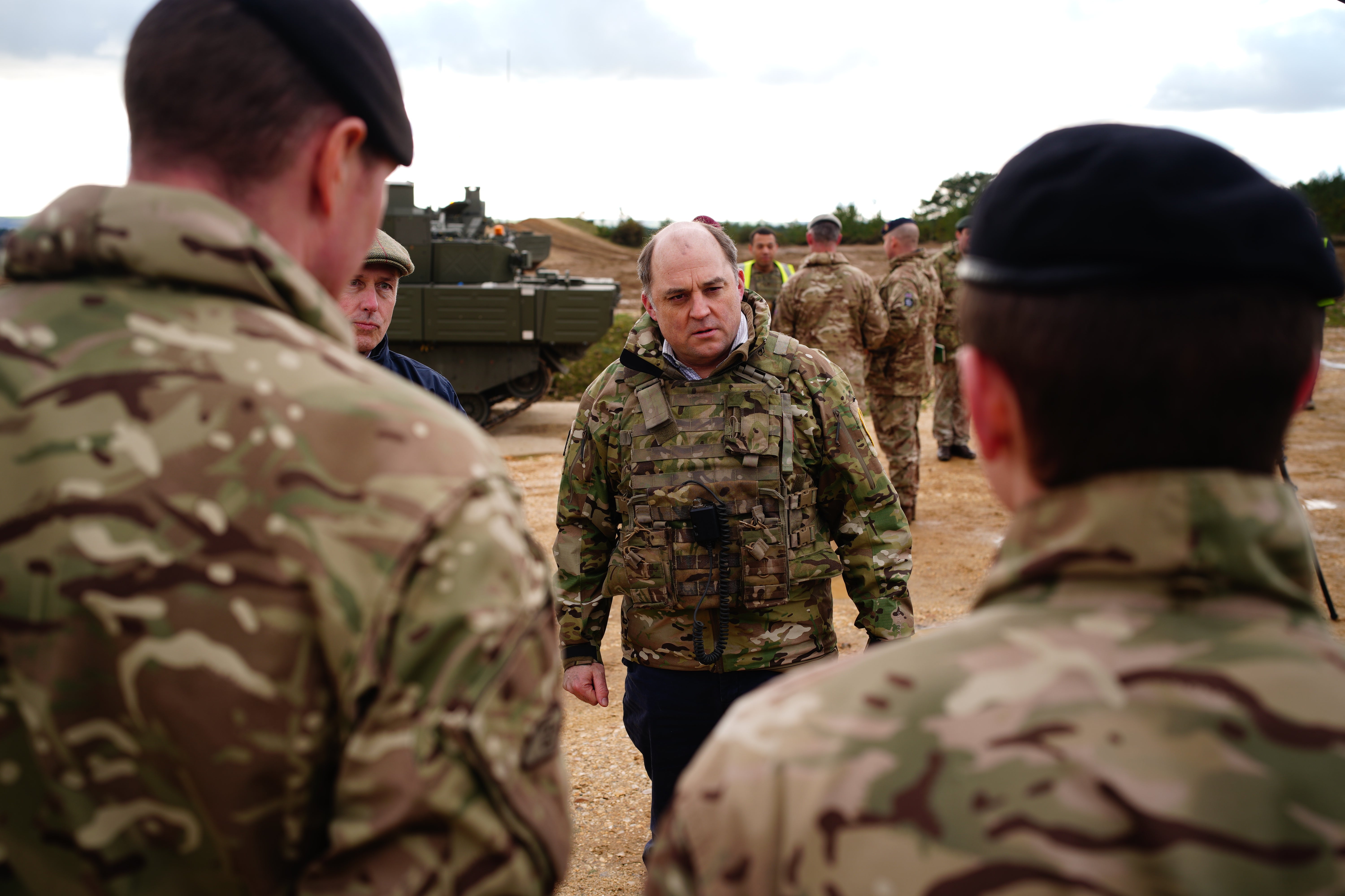 Defence secretary Ben Wallace meeting British troops