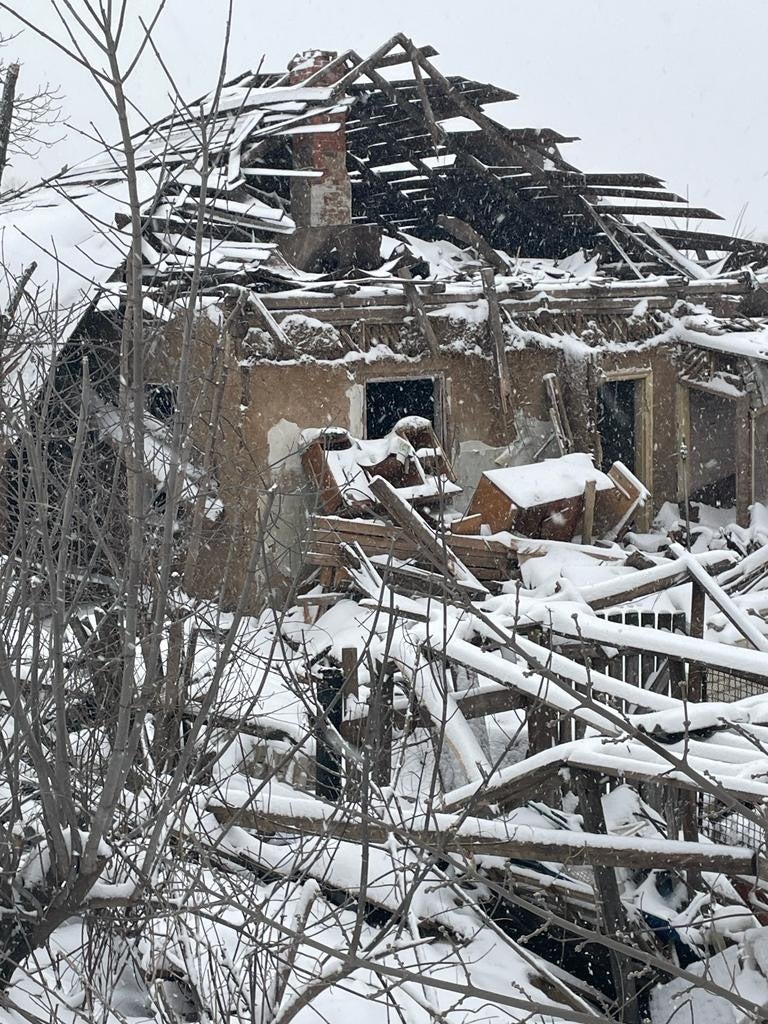 Some of the damage in the villages beyond Kupyansk