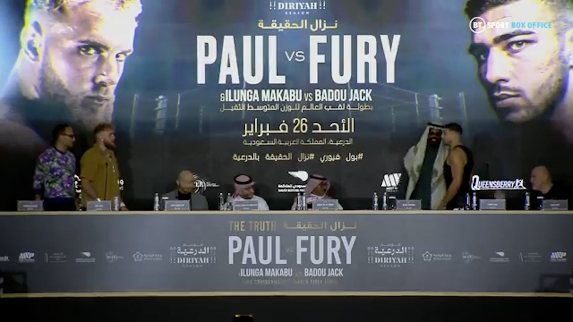 Jake Paul and Tommy Fury make ‘all or nothing’ bet at press conference ahead of fight