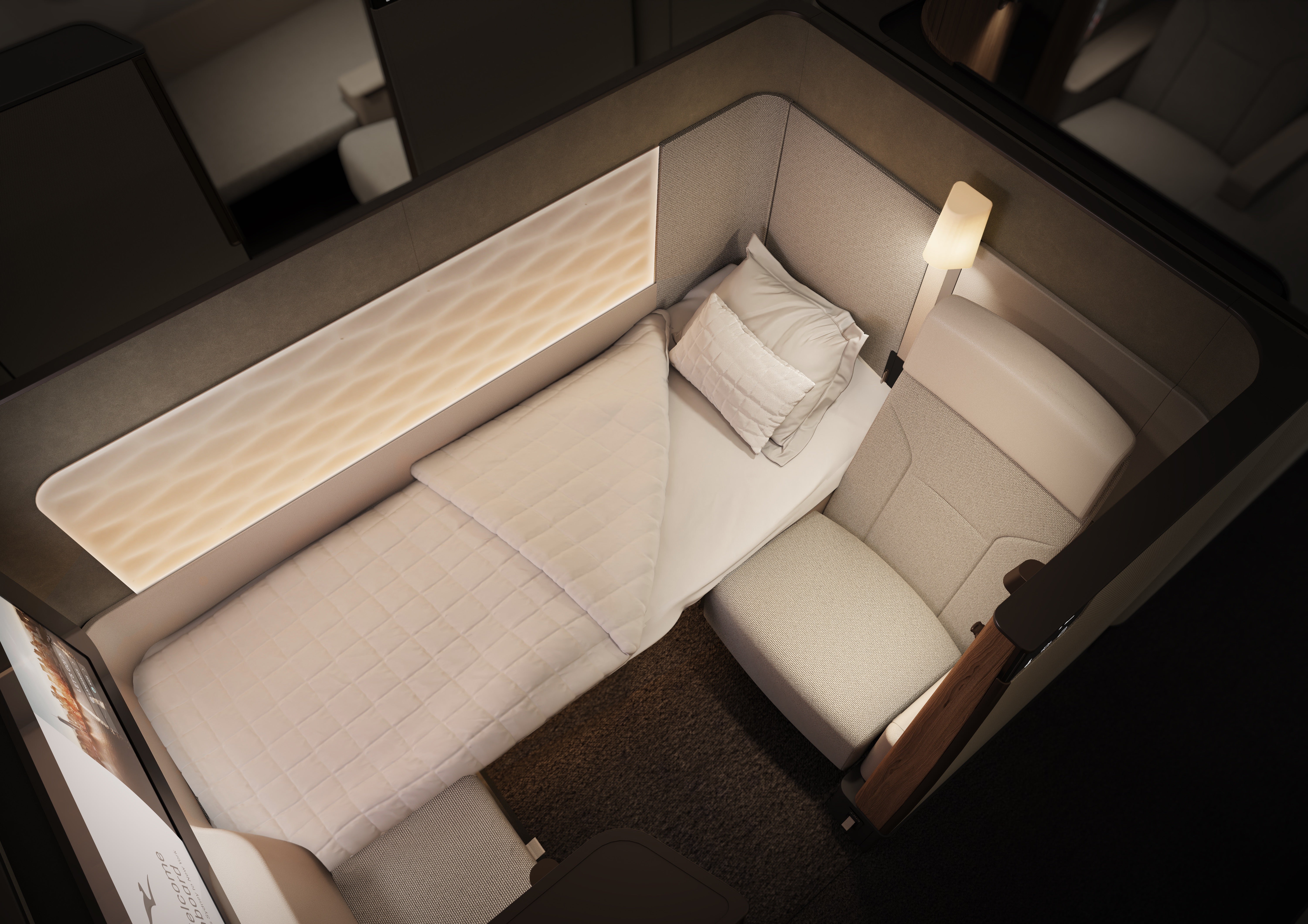 The first-class cabin on the new Qantas Project Sunrise service