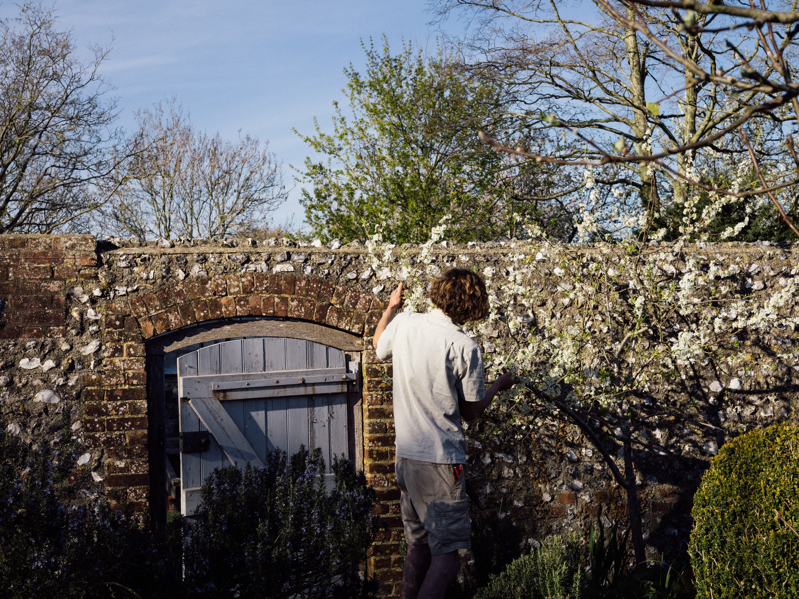 Charleston’s gardener, Harry, tending to the walled garden