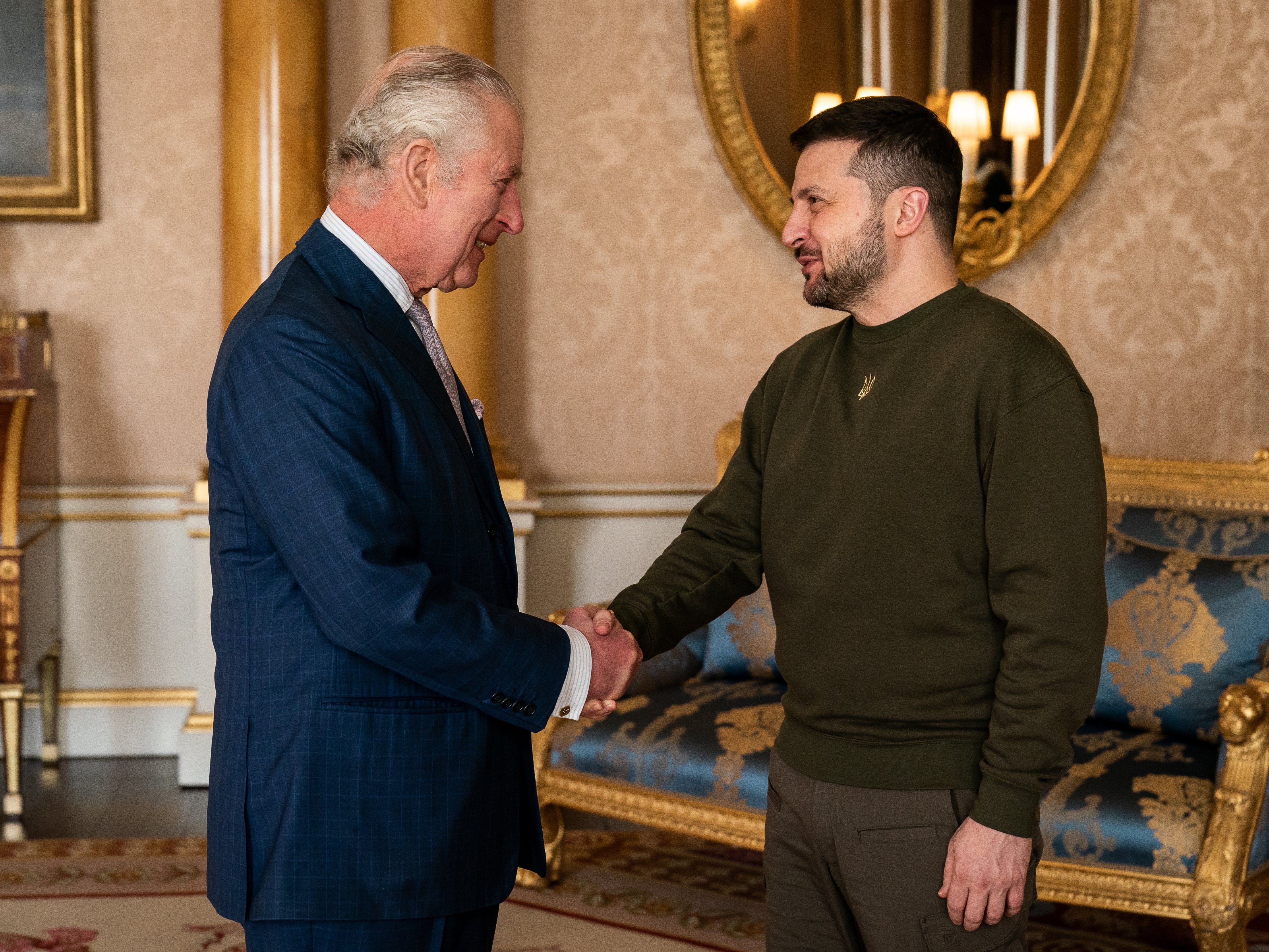 King Charles meets Ukrainian president Zelensky at Buckingham Palace earlier this year