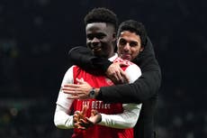 Arsenal star Bukayo Saka used to being ‘kicked and fouled’ on pitch, Arteta says