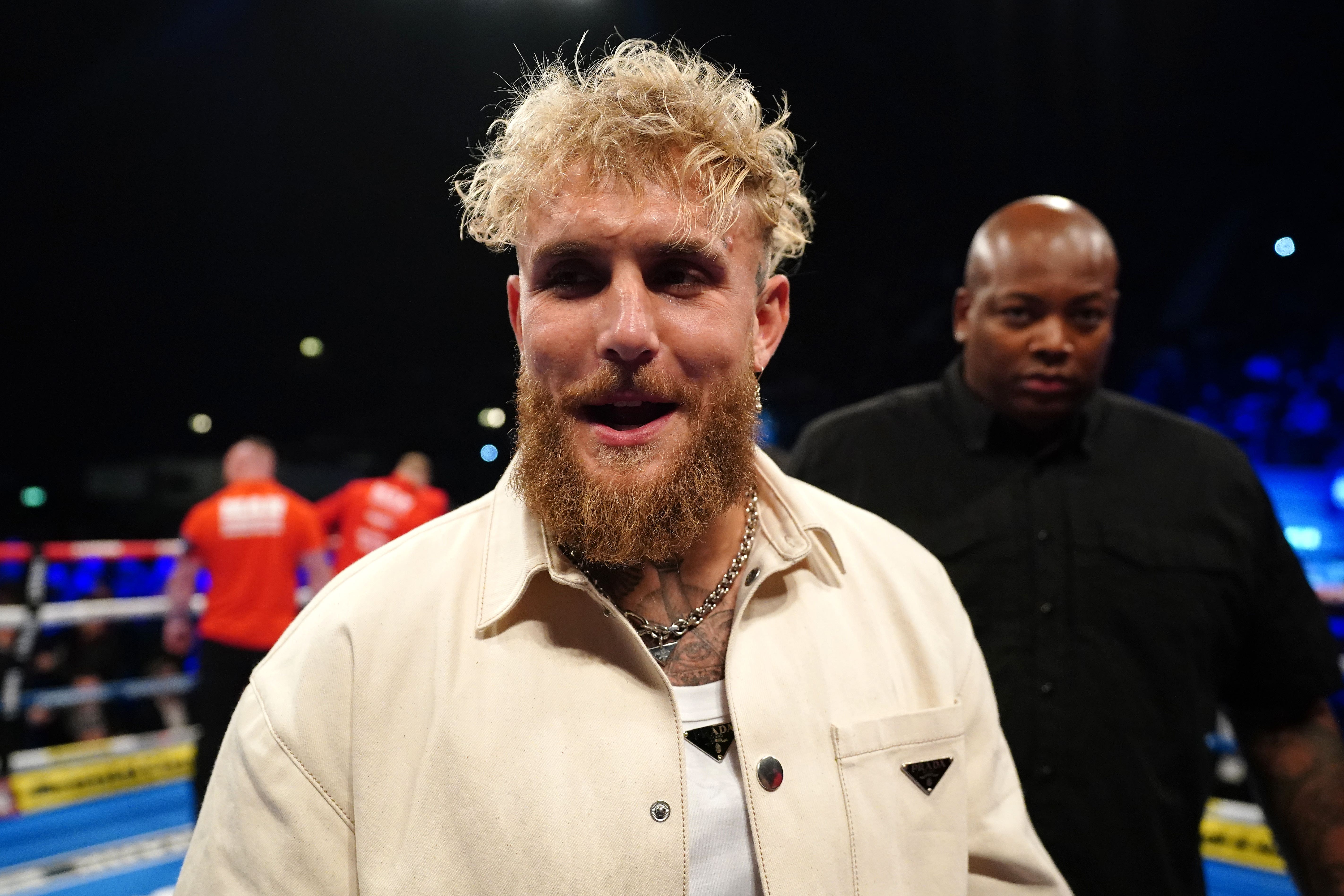 YouTuber Jake Paul will face Tommy Fury on Sunday (Zac Goodwin/PA)