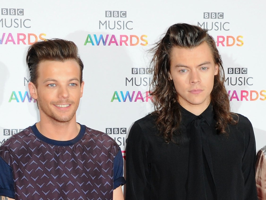 Louis Tomlinson (left) and Harry Styles of One Direction in 2015