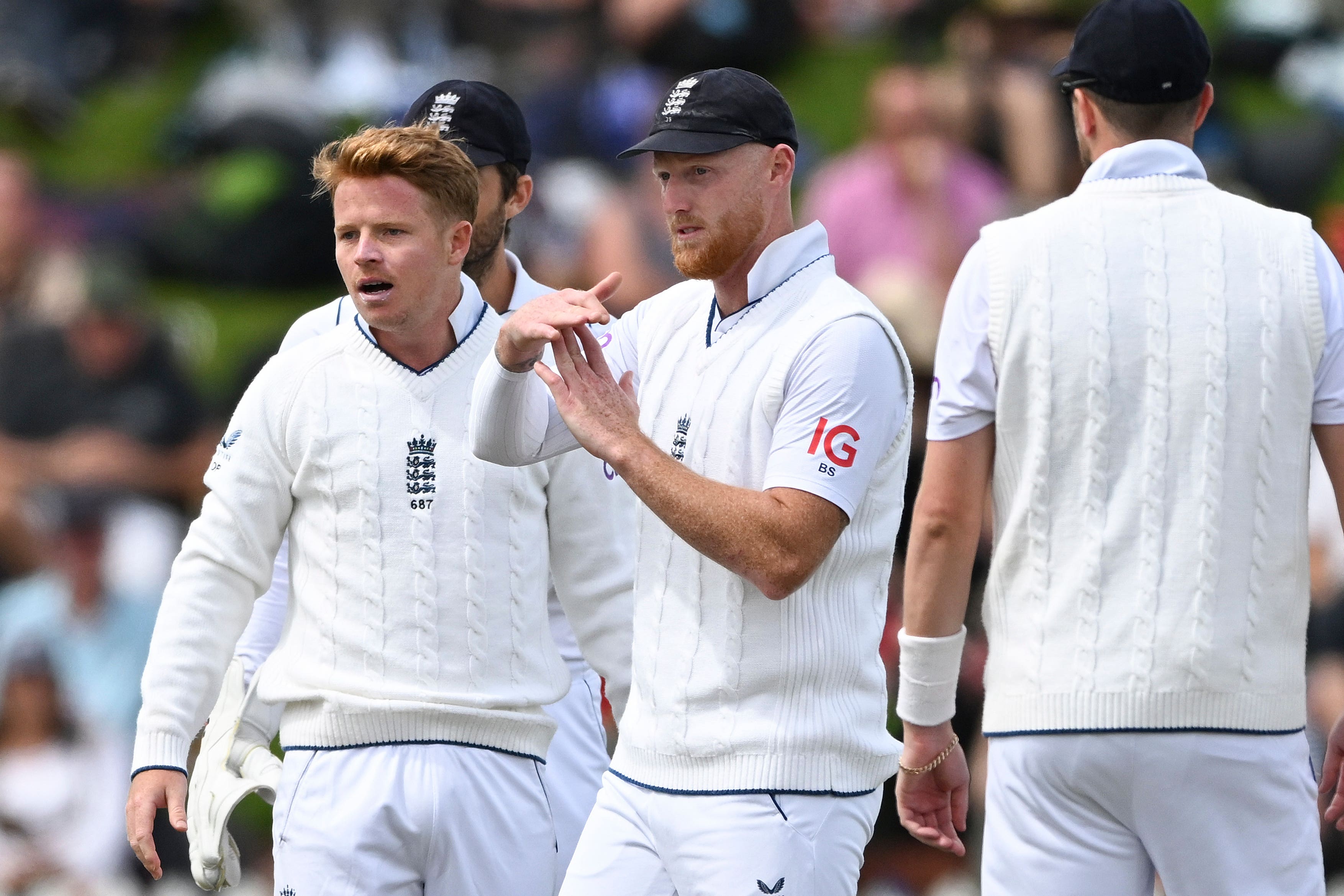 Ben Stokes was praised for his captaincy by his predecessor Joe Root (Andrew Cornaga/AP)