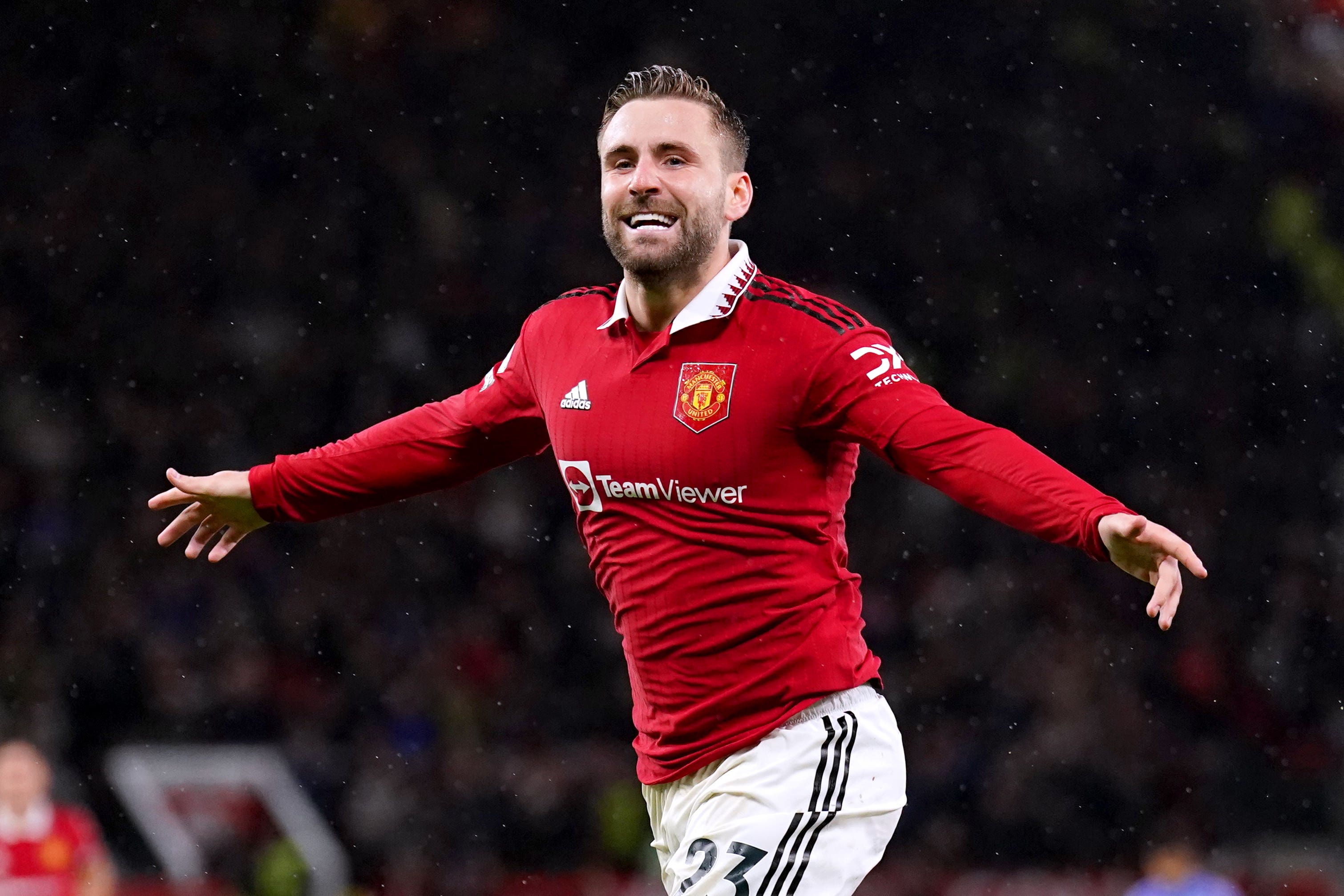 Luke Shaw is loving life at Manchester United (Tim Goode/PA)