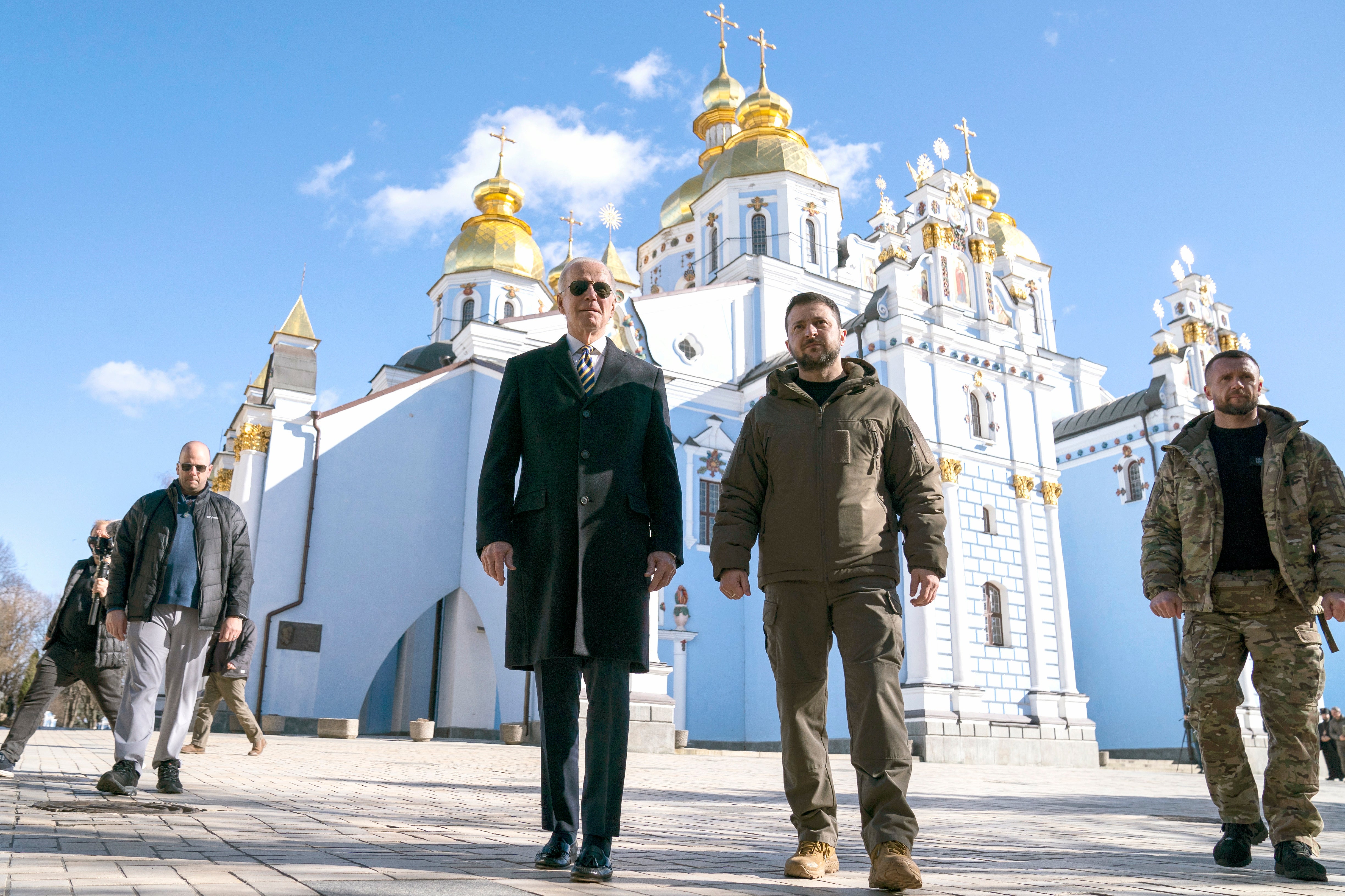 Joe Biden visist Volodymyr Zelensky in Kyiv on 20 February 2023