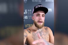 Jake Paul reacts to first-ever boxing defeat after being beaten by Tommy Fury