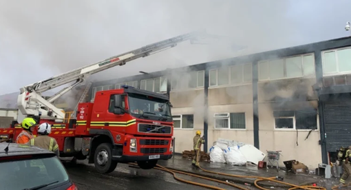 Around 60 firefighters and 14 fire engines are battling the blaze