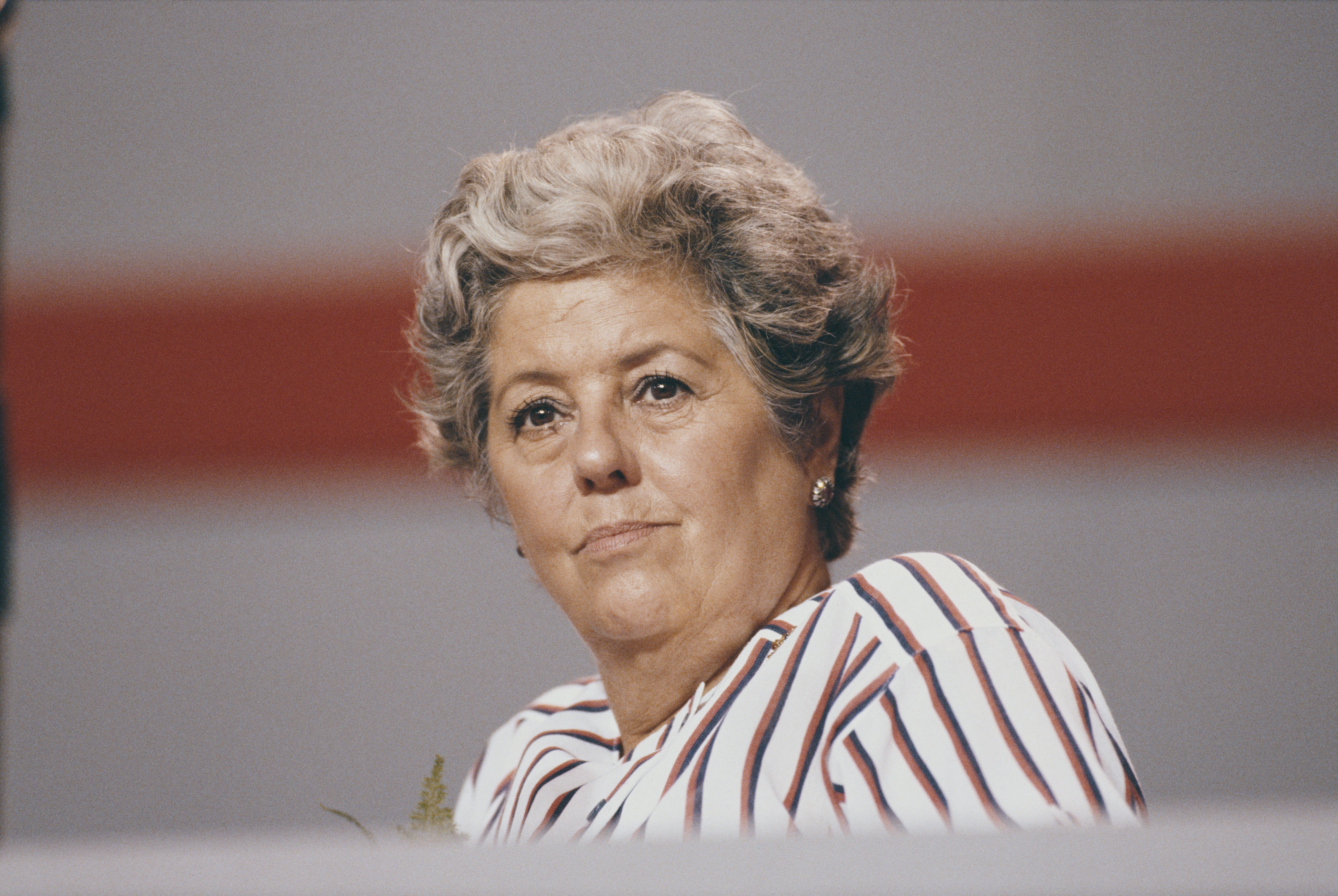 Boothroyd at the Labour Party conference in Blackpool, UK, 1985