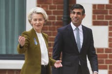 Deal is done: Rishi Sunak and EU chief strike agreement over Northern Ireland protocol