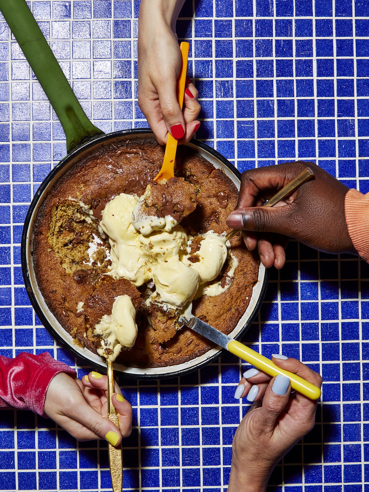 Why bother making lots of individual cookies, when you can whip up one giant version?