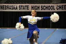 Nebraska cheerleader competes alone at state champs after squad quits, scores team record