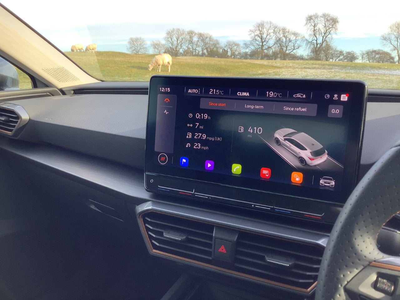 It has a version of the standard VW group touchscreen installed