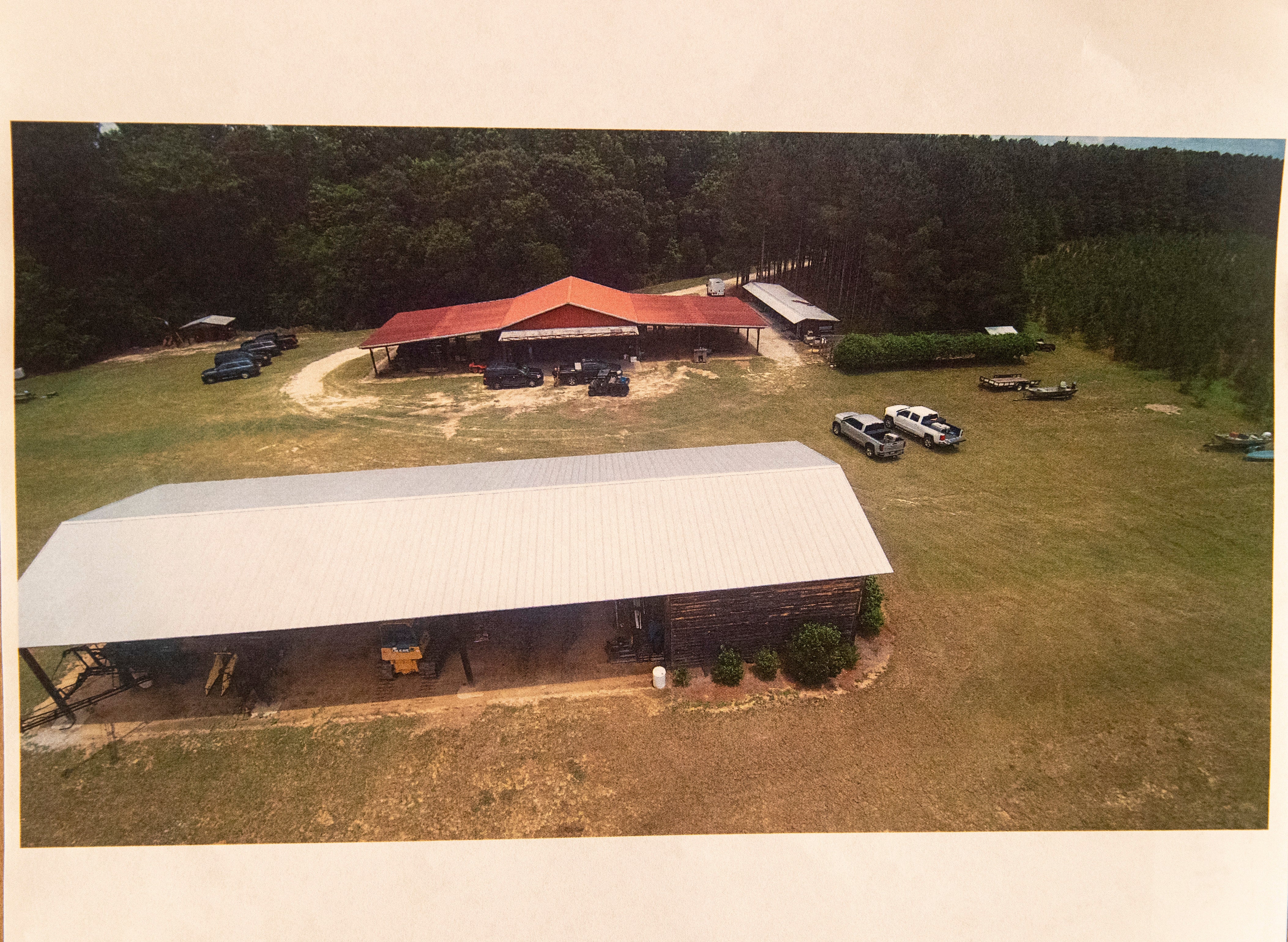 The dog kennels and feed room where Maggie and Paul were killed