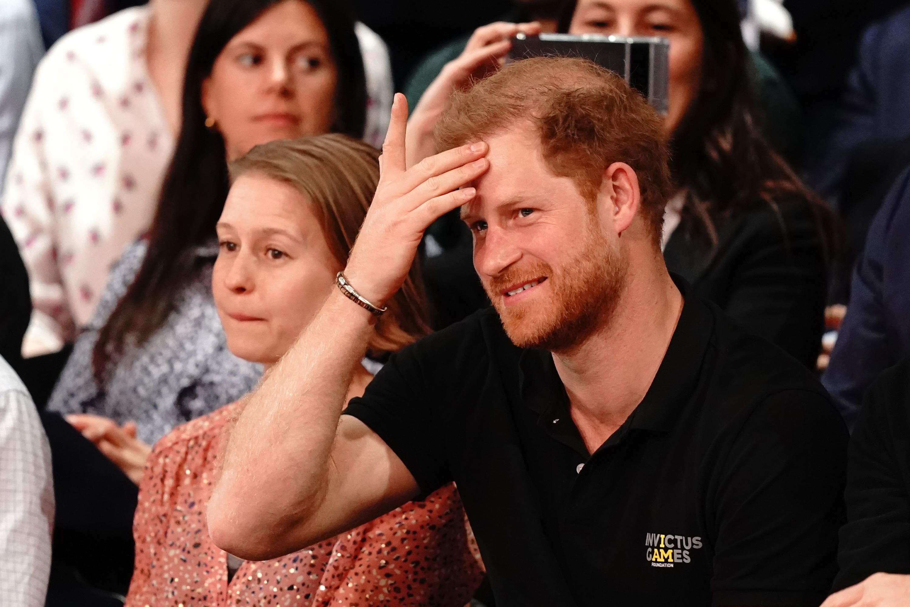 The Duke of Sussex attends the final of the Wheelchair Rugby between Team UK and the USA during the Invictus Games at the Zuiderpark, in The Hague, Netherland (Aaron Chown/PA)