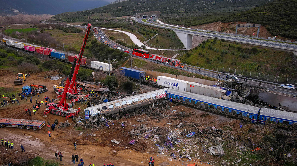 At least 36 dead and scores injured in head-on crash between two trains in Greece