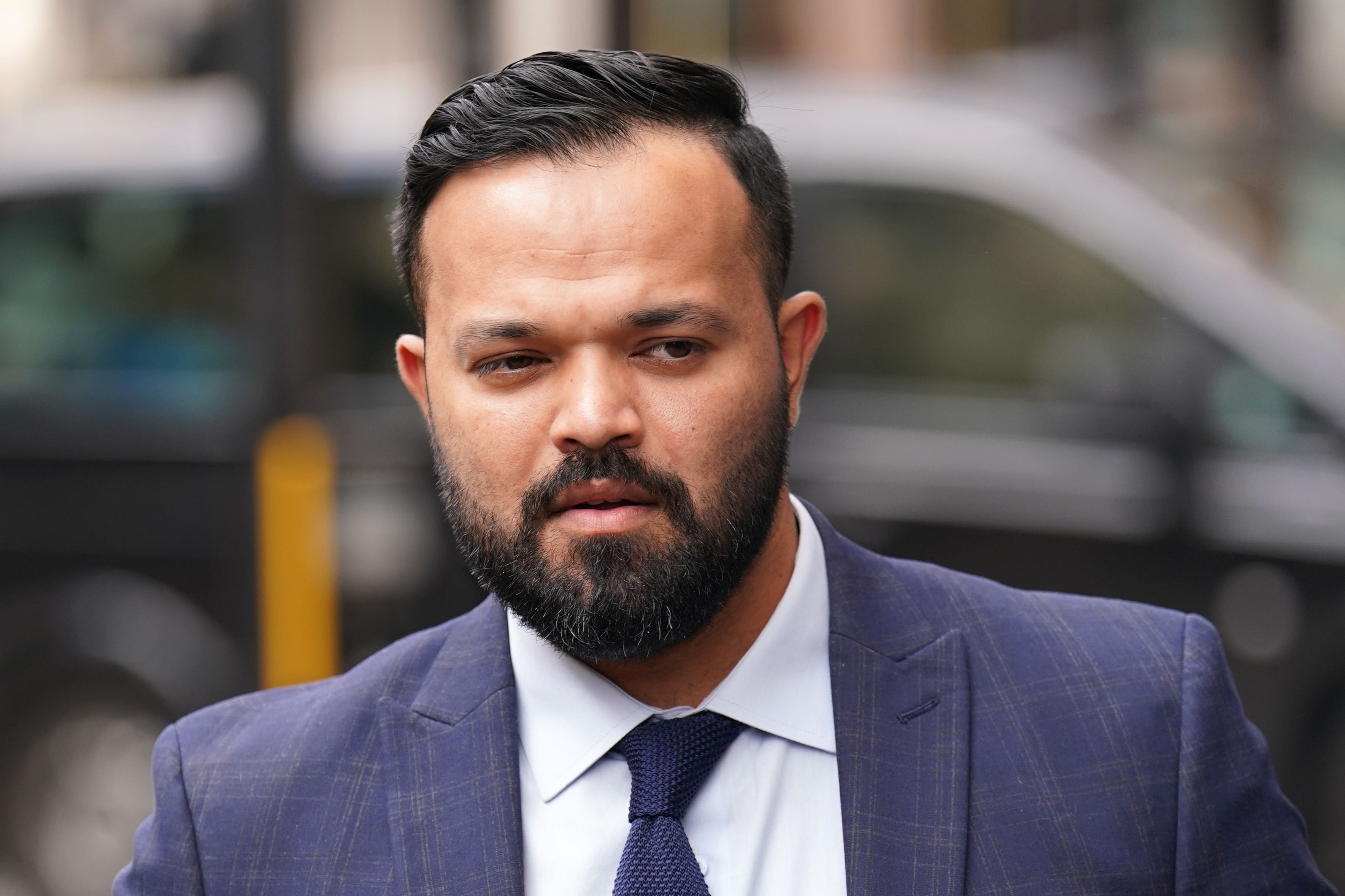 Azeem Rafiq arrives for the CDC hearing (James Manning/PA).