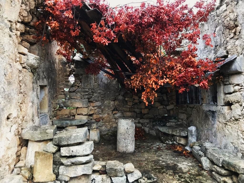 Abandoned church at ancient Eleutherna, Crete