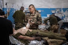 Inside the Ukrainian makeshift hospitals near the frontline