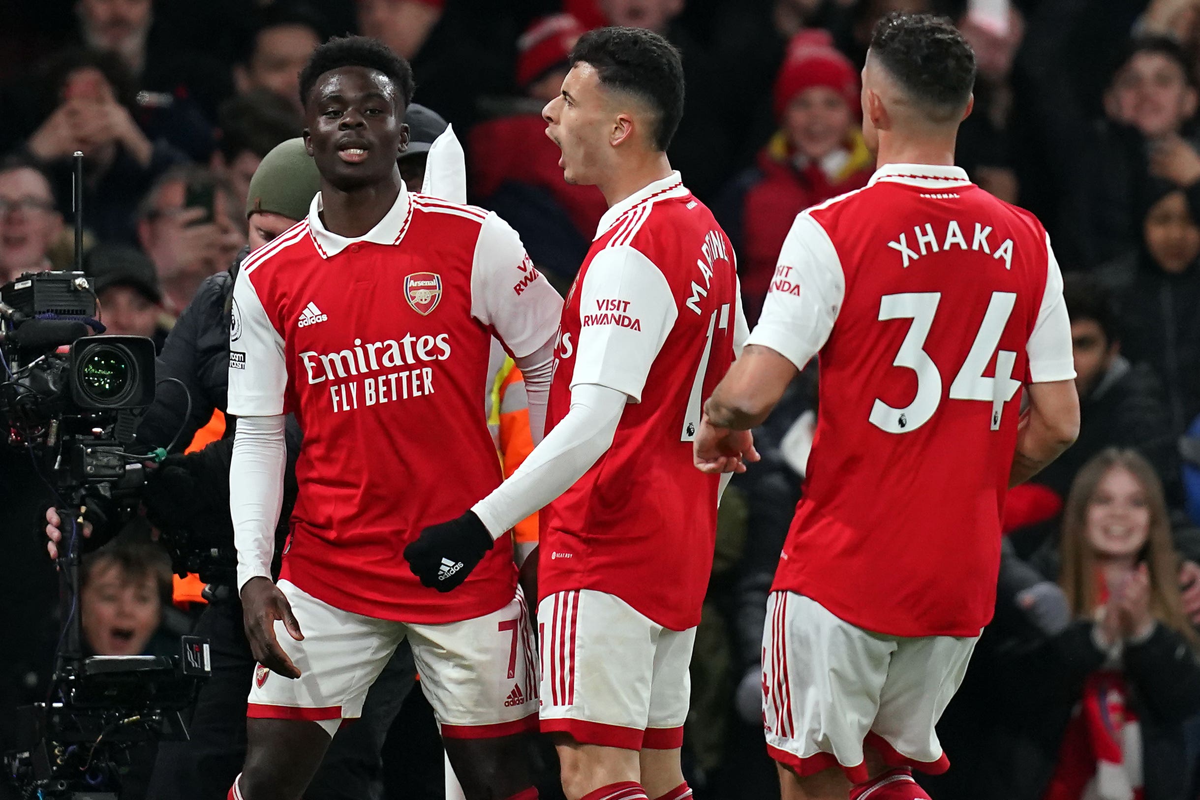 Gabriel Martinelli struck twice for Arsenal