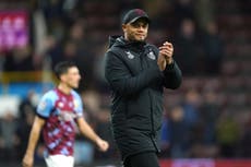 Vincent Kompany set for Man City return with Burnley in FA Cup quarter-finals