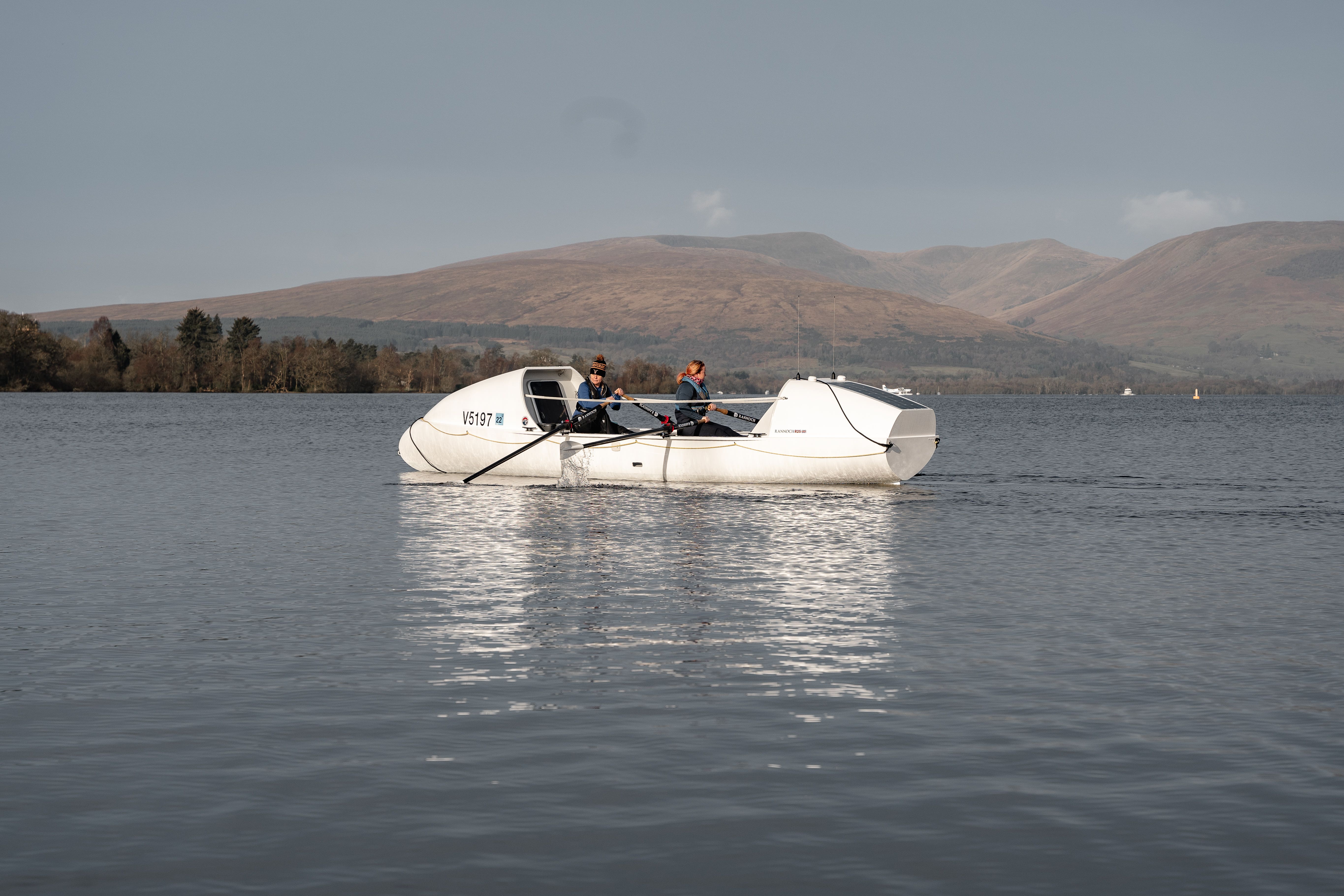 The two women plan to row across the Atlantic (Wolfcraig Distillers/PA)