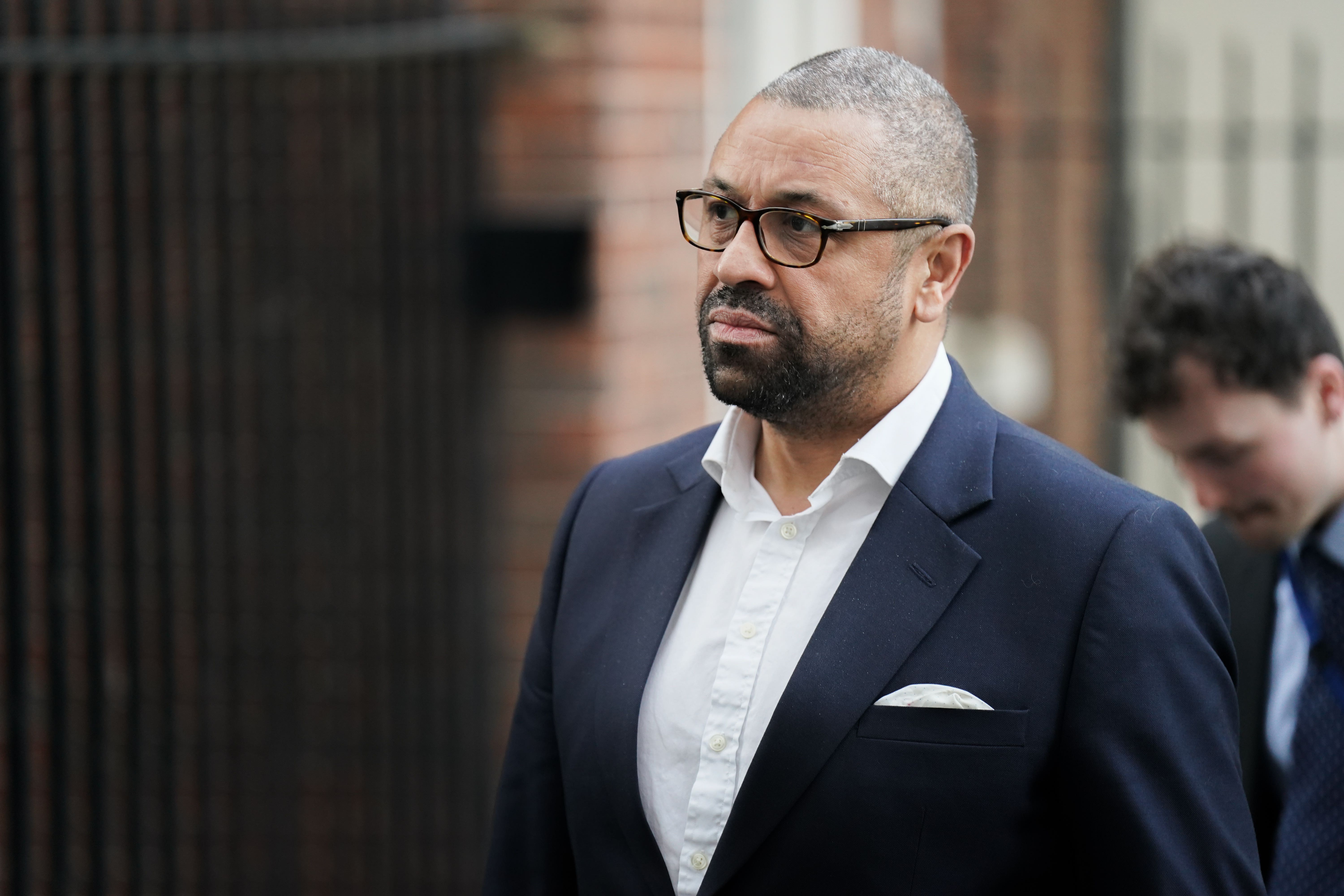 Foreign Secretary James Cleverly met with Argentinian foreign minister Santiago Cafiero at a G20 summit in India (James Manning/PA)