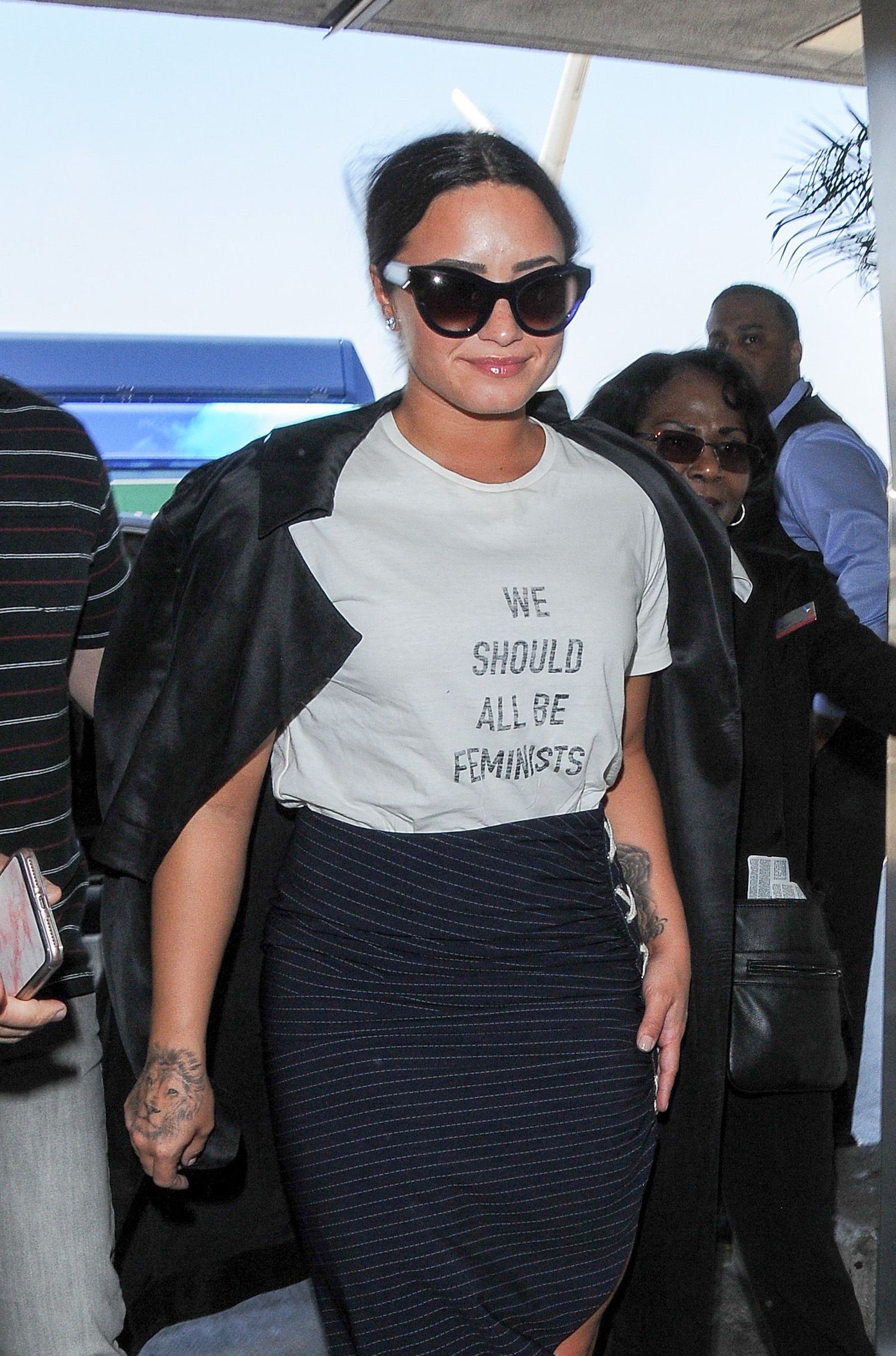 Demi Lovato sports a ‘We Should All Be Feminists’ T-shirt in 2017
