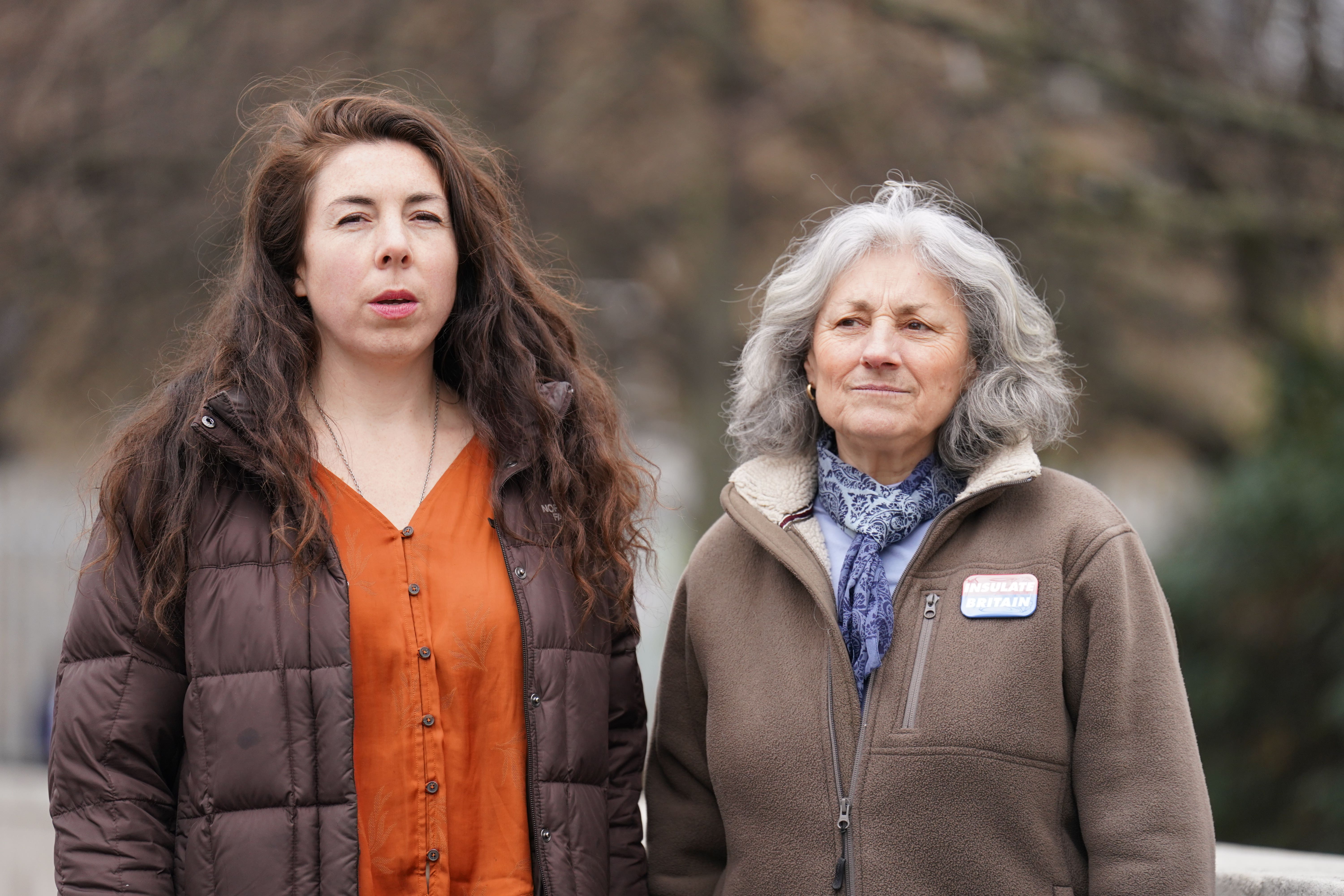 Insulate Britain activists Amy Pritchard (left) Giovanna Lewis (PA)