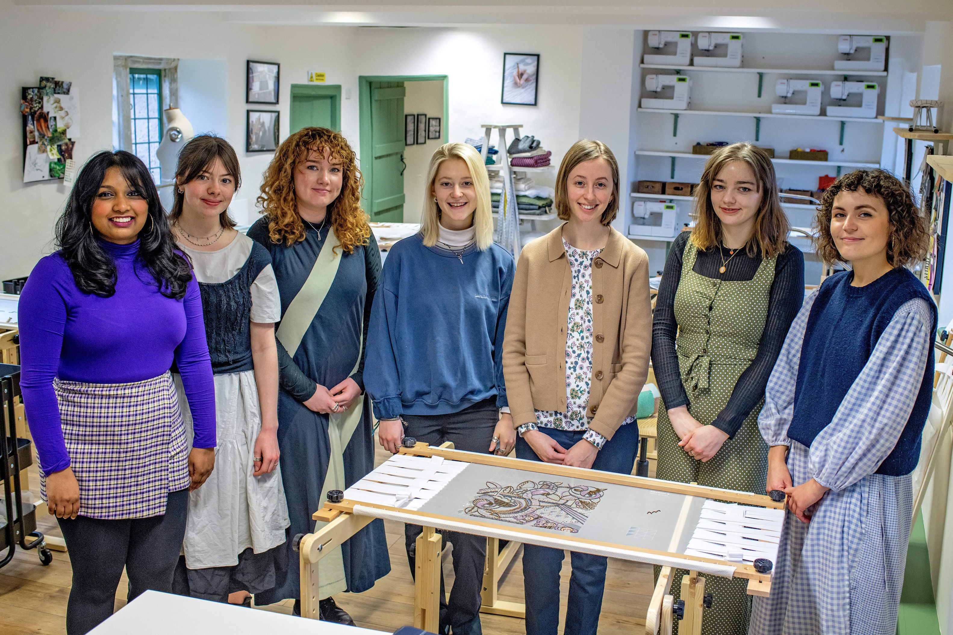 Students of The Prince’s Trust Foundation at the Chanel Metiers d’Arts Training Atelier at Highgrove