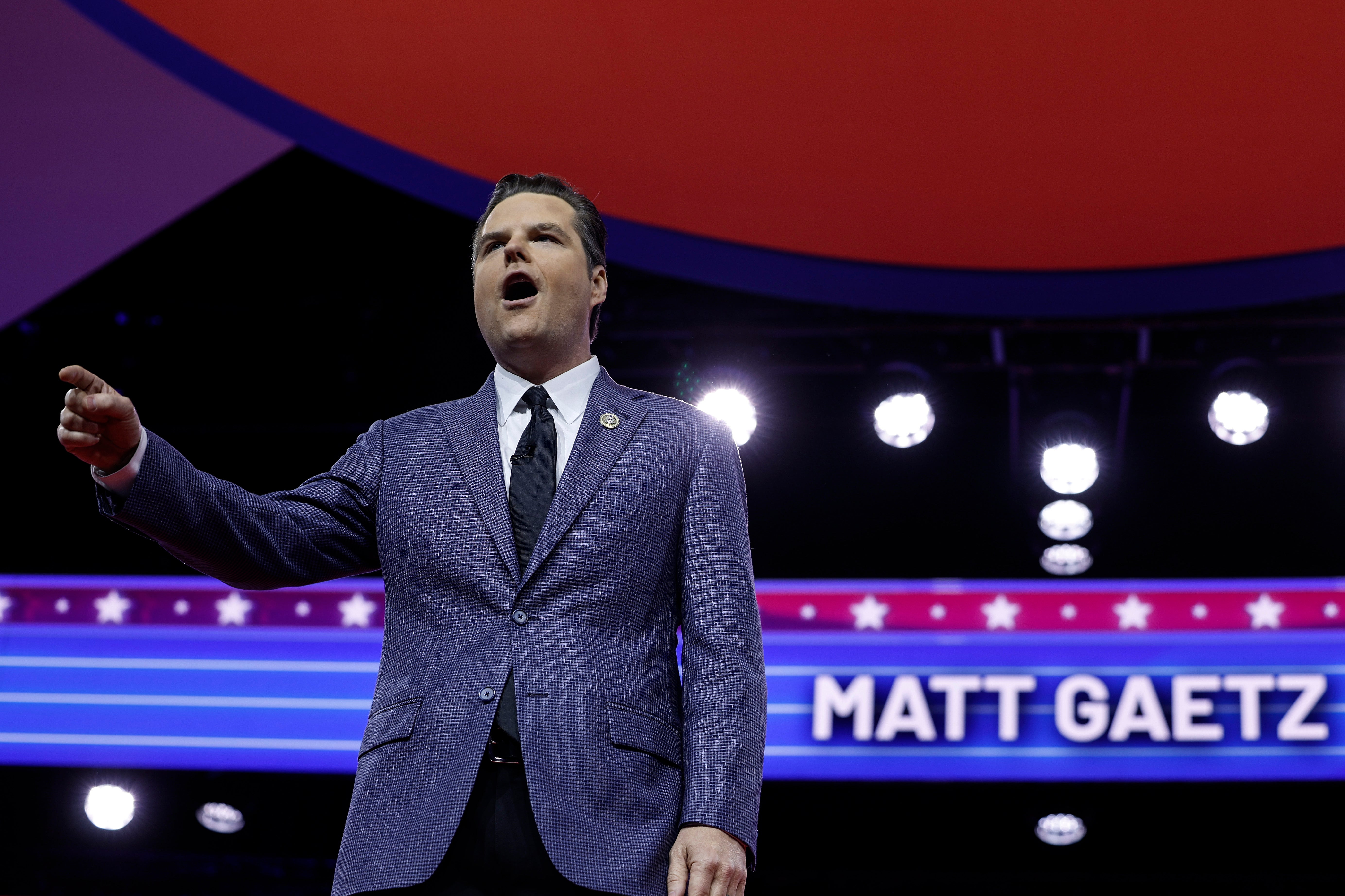 Rep. Matt Gaetz (R-FL) speaks during the annual Conservative Political Action Conference (CPAC)