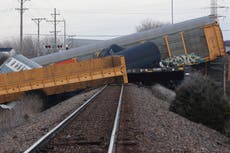 Second Norfolk Southern train derails in Ohio one month after East Palestine disaster