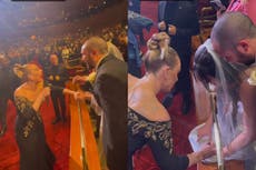 Adele signs wedding dress of bride who went to concert immediately after ceremony
