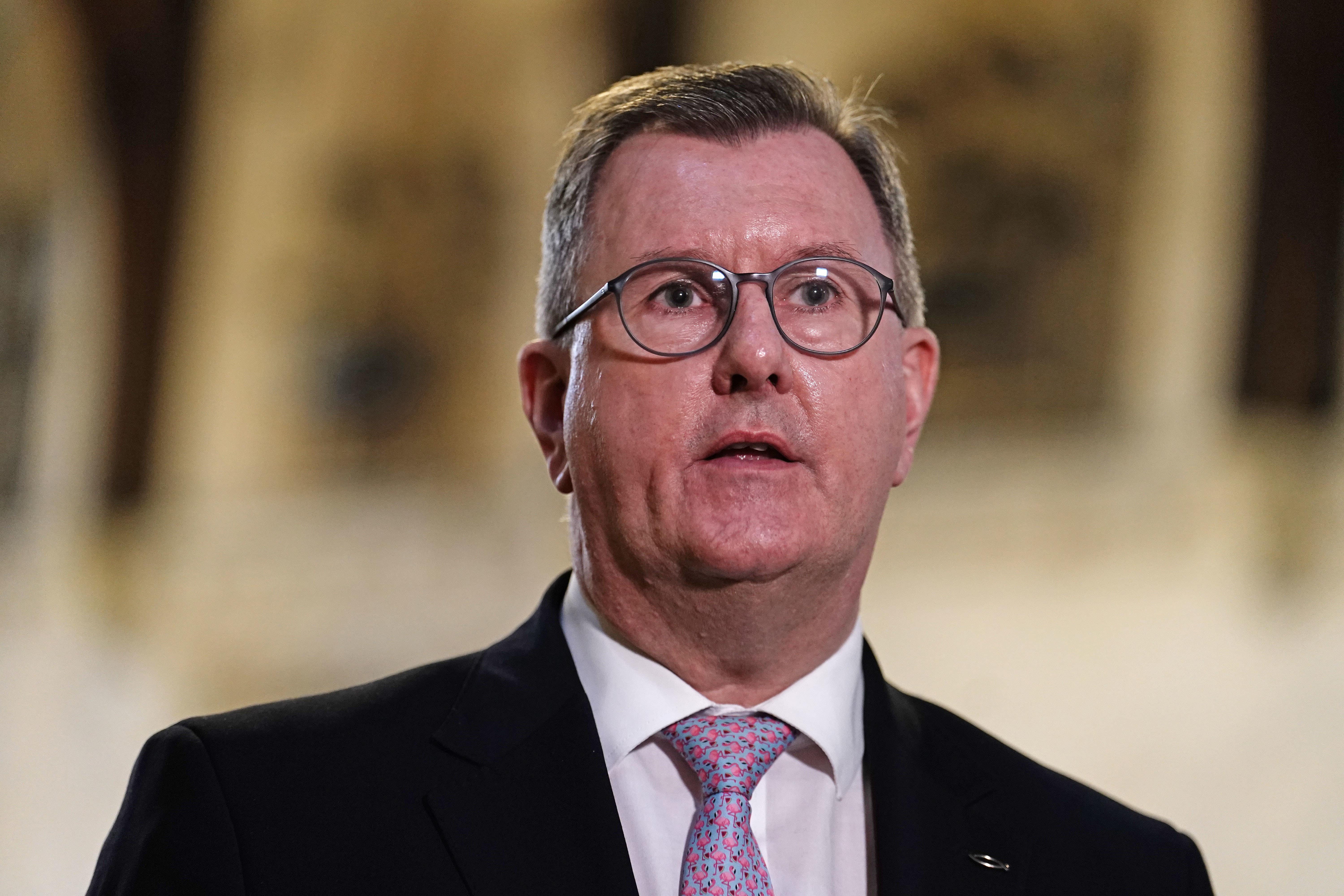 DUP leader Sir Jeffrey Donaldson said the panel will undertake a wide consultation process within Northern Ireland (Jordan Pettitt/PA)