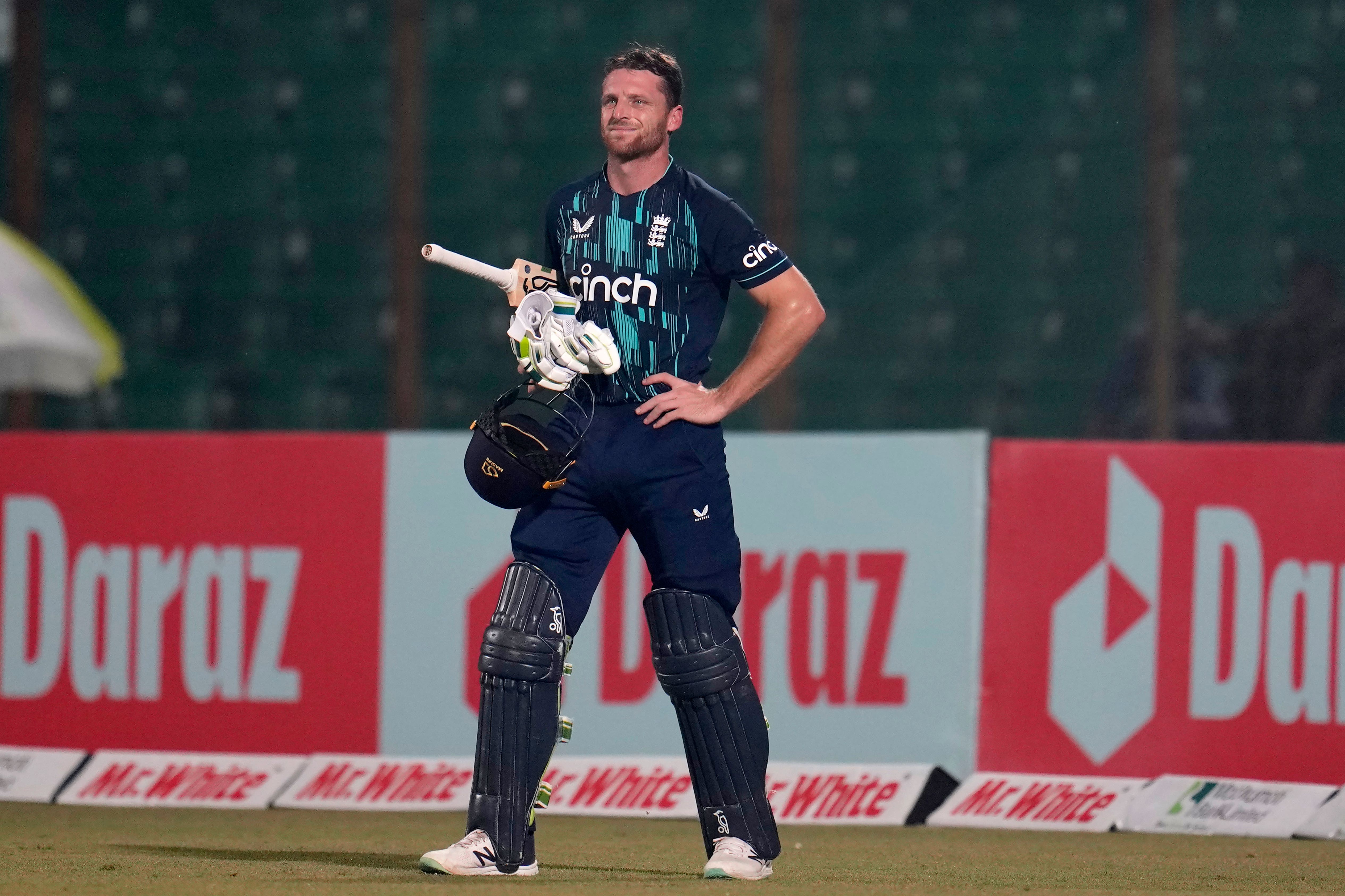 England captain Jos Buttler had no regrets despite the defeat (Aijaz Rahi/AP).