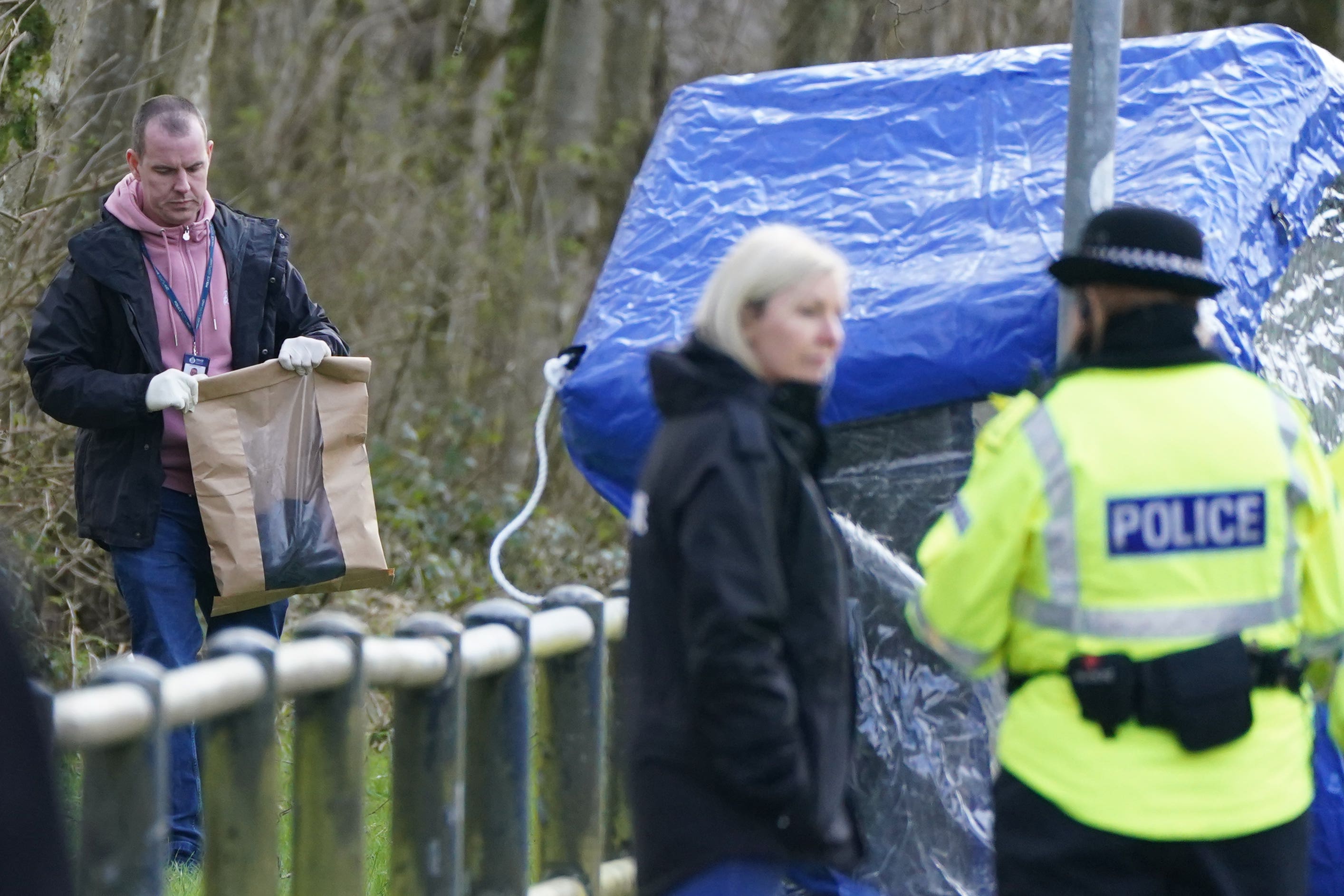 Police at the scene on Nairn Road in Greenock following the death of Neil Canney (Andrew Milligan/PA)