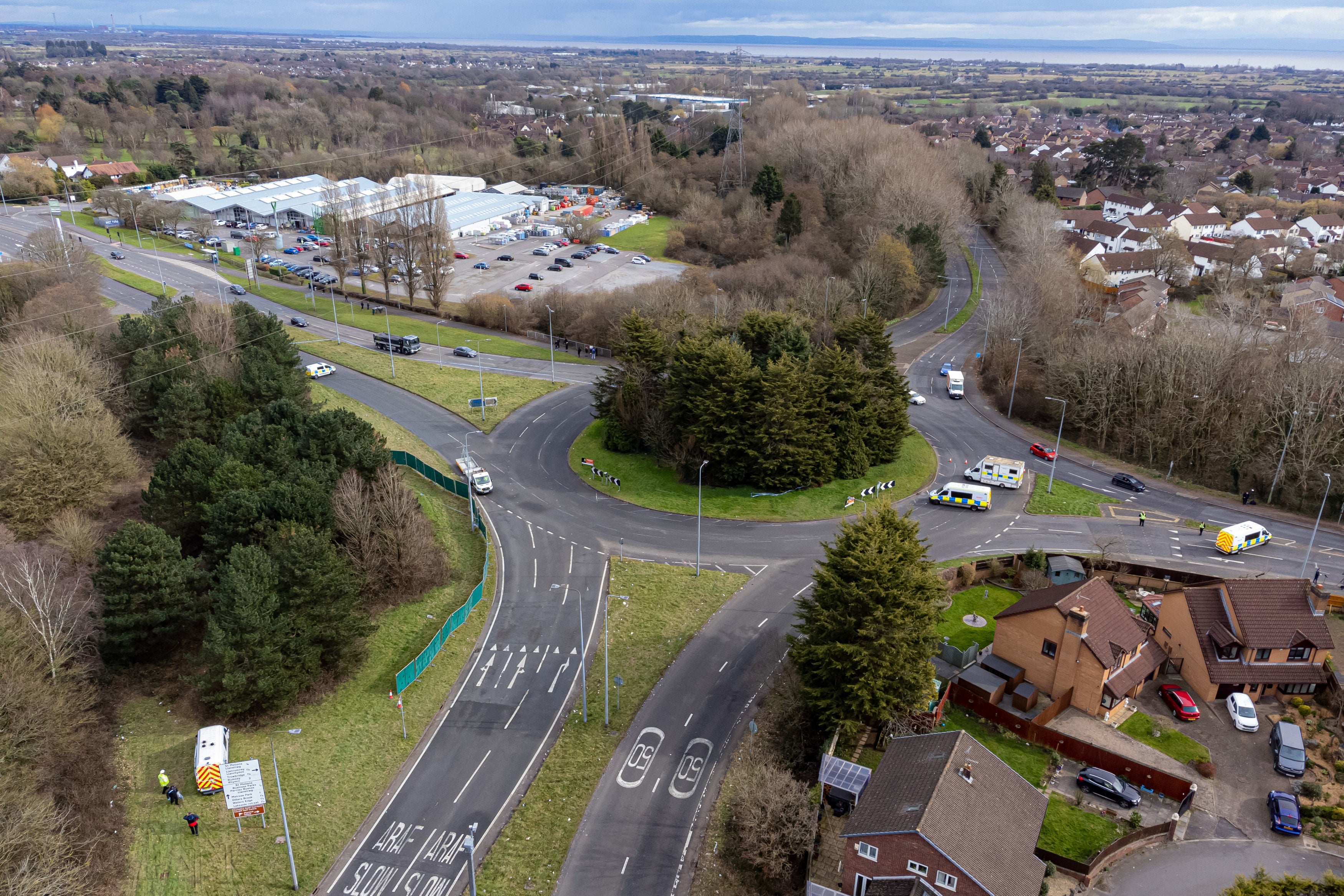 The car was found near a roundabout in the St Mellons area