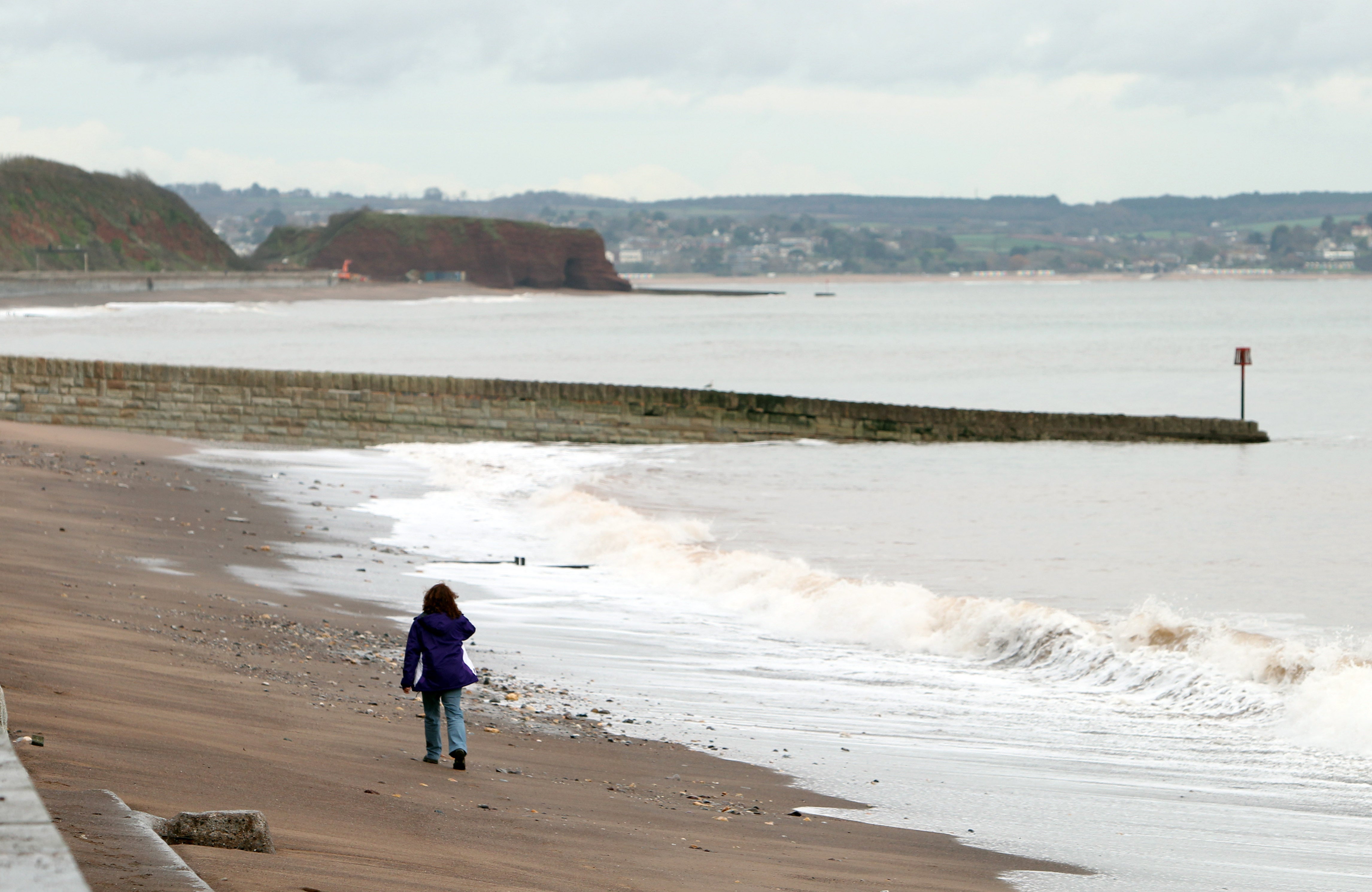 Dawlish beach runs in front of a train track that and is a short walk from Dawlish’s town centre.