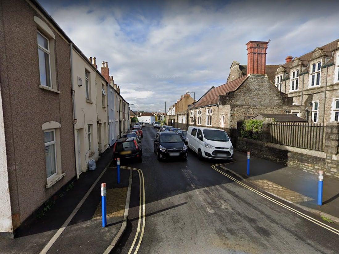 Cars parked up on British Road in Bedminster, Bristol