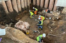 Roman shrine uncovered beneath graveyard in central England