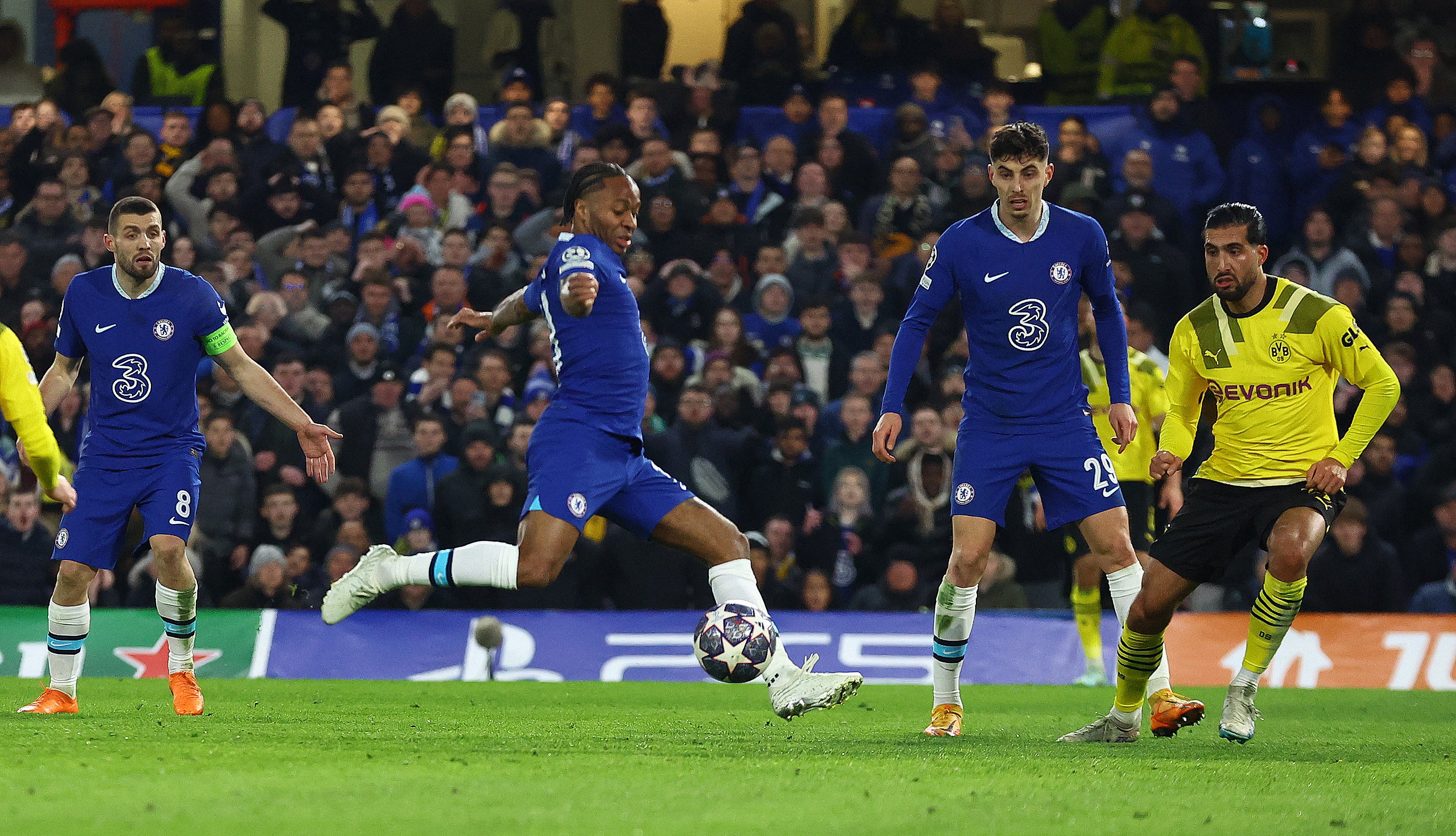 Raheem Sterling lashed home the opening goal