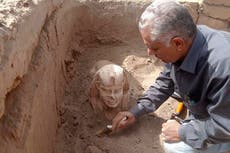 ‘Mini Sphinx’ statue with a ‘soft smile’ and two dimples unearthed in Egypt