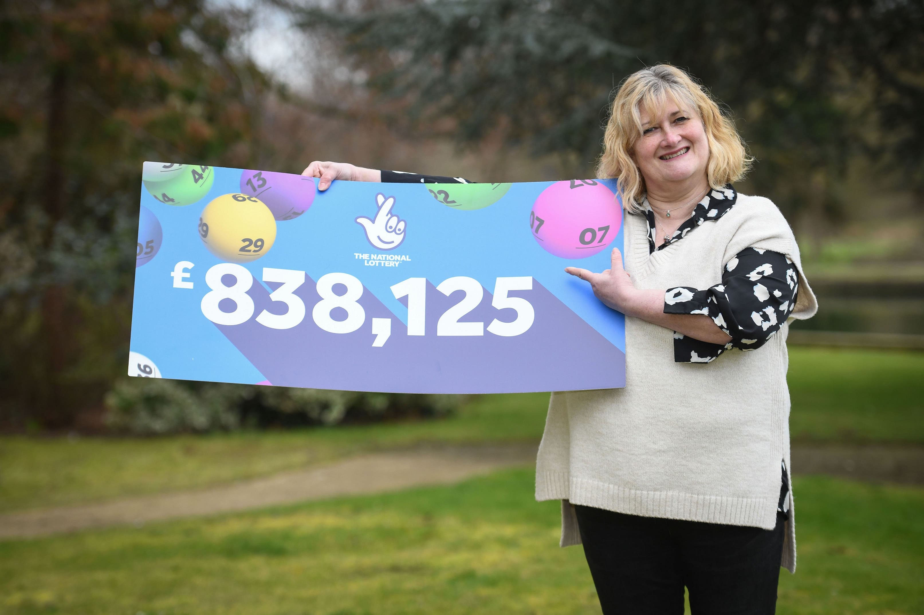 Sally-Ann Hanitzsch won £838,000 on the EuroMillions (National Lottery/PA)