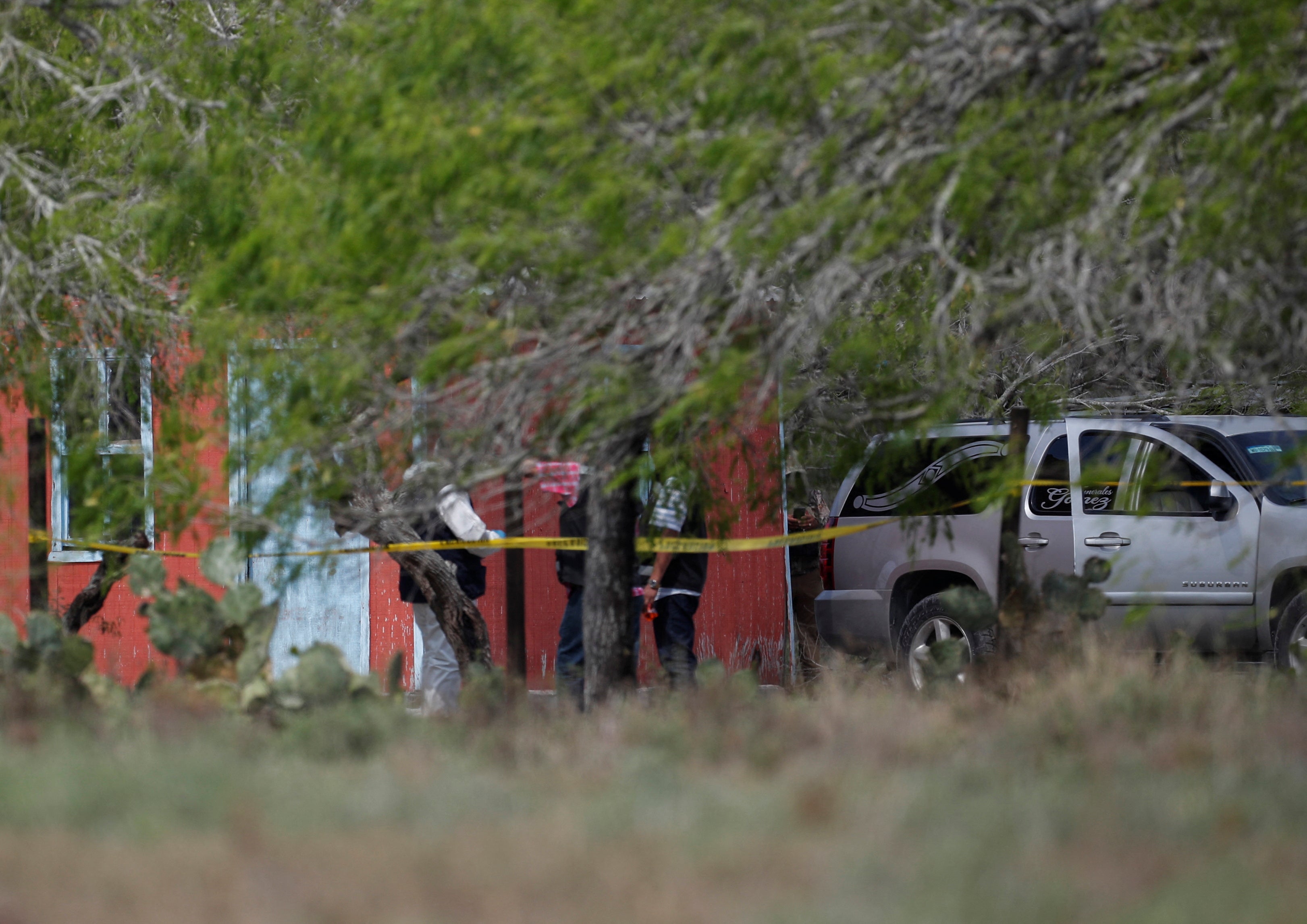 The ‘stash house’ where the four victims were found on Tuesday