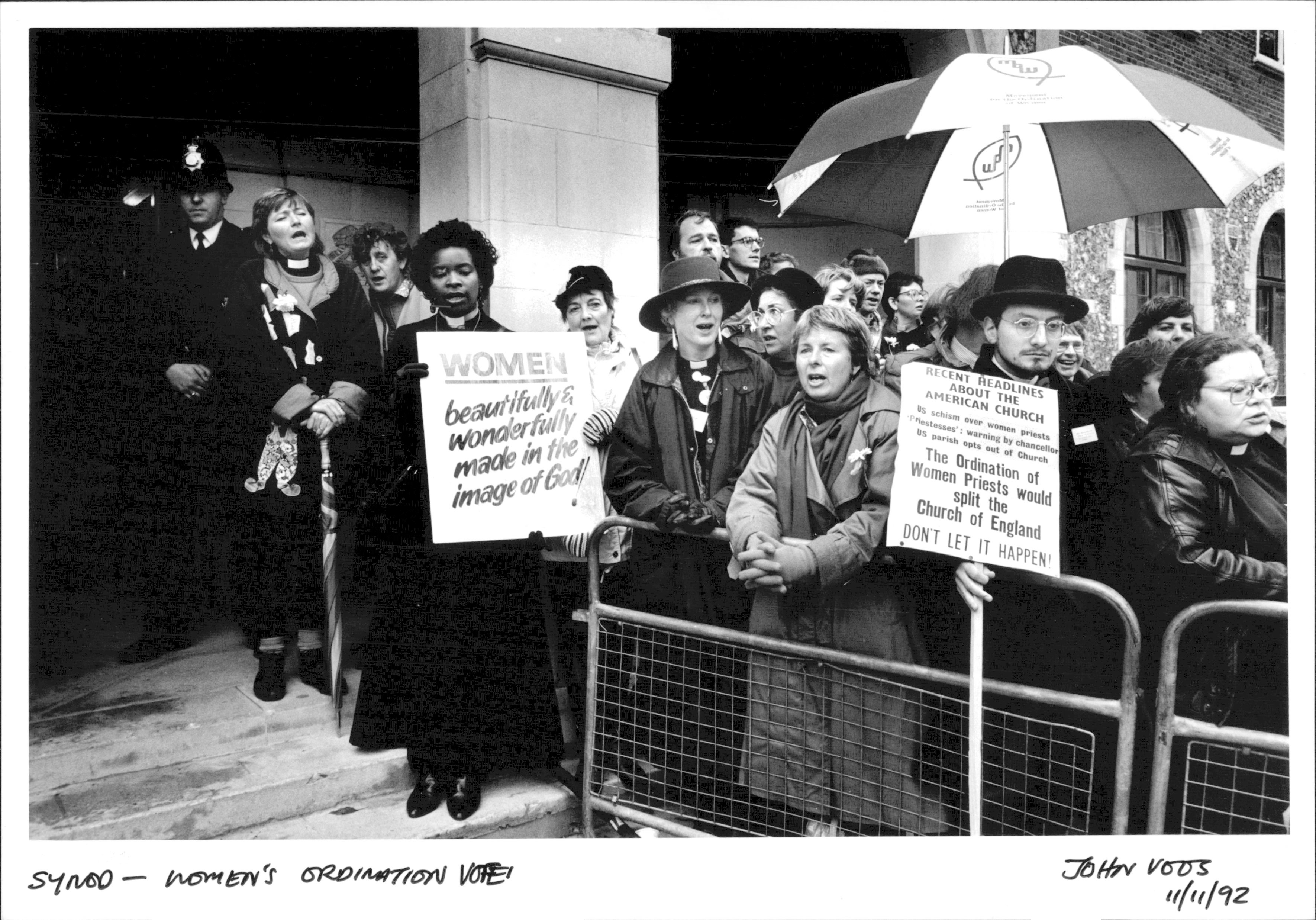 Women’s ordination vote at The Synod, 1992