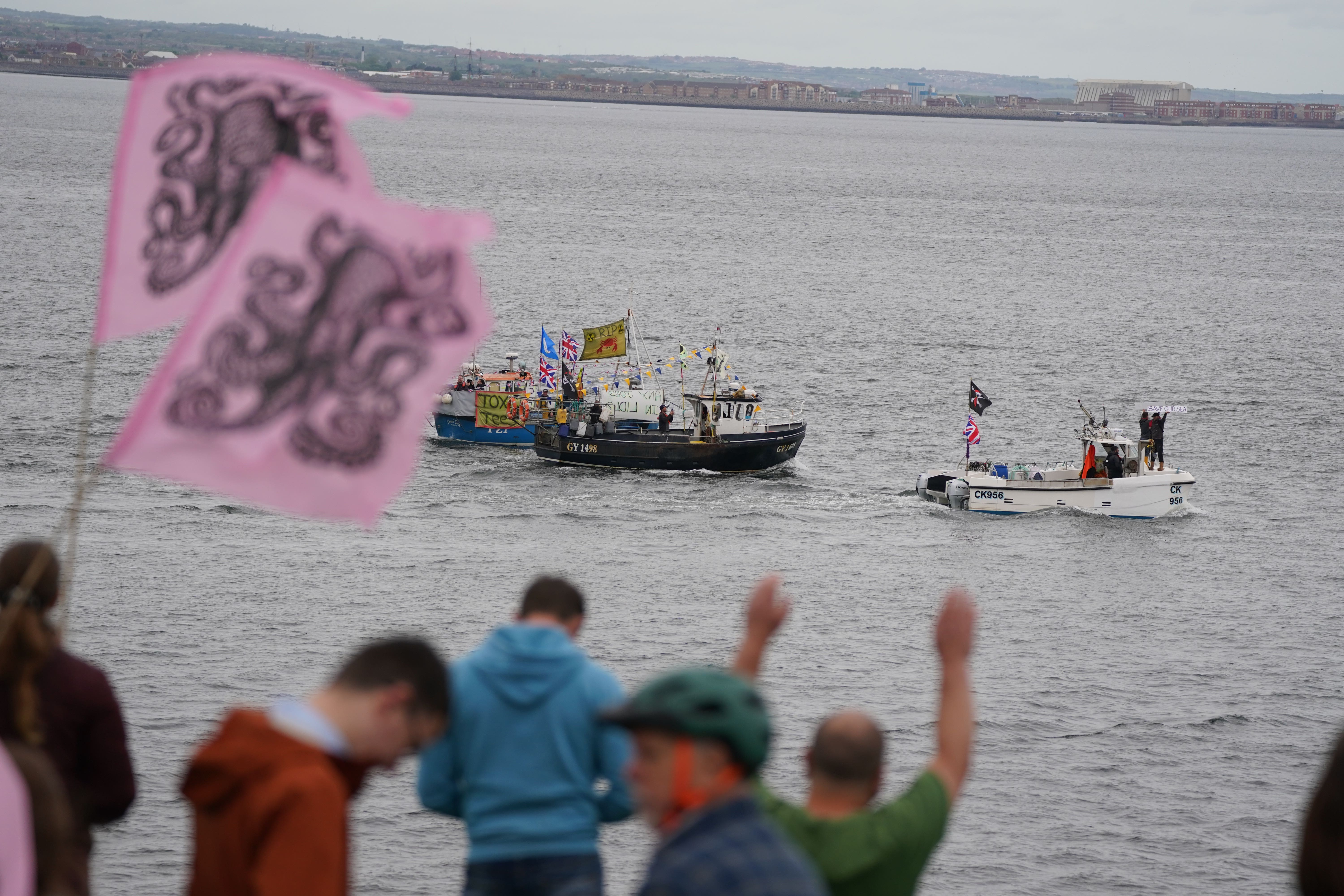 Large die-offs of crabs and other crustaceans have been reported near the mouth of the River Tees (Owen Humphreys/PA)